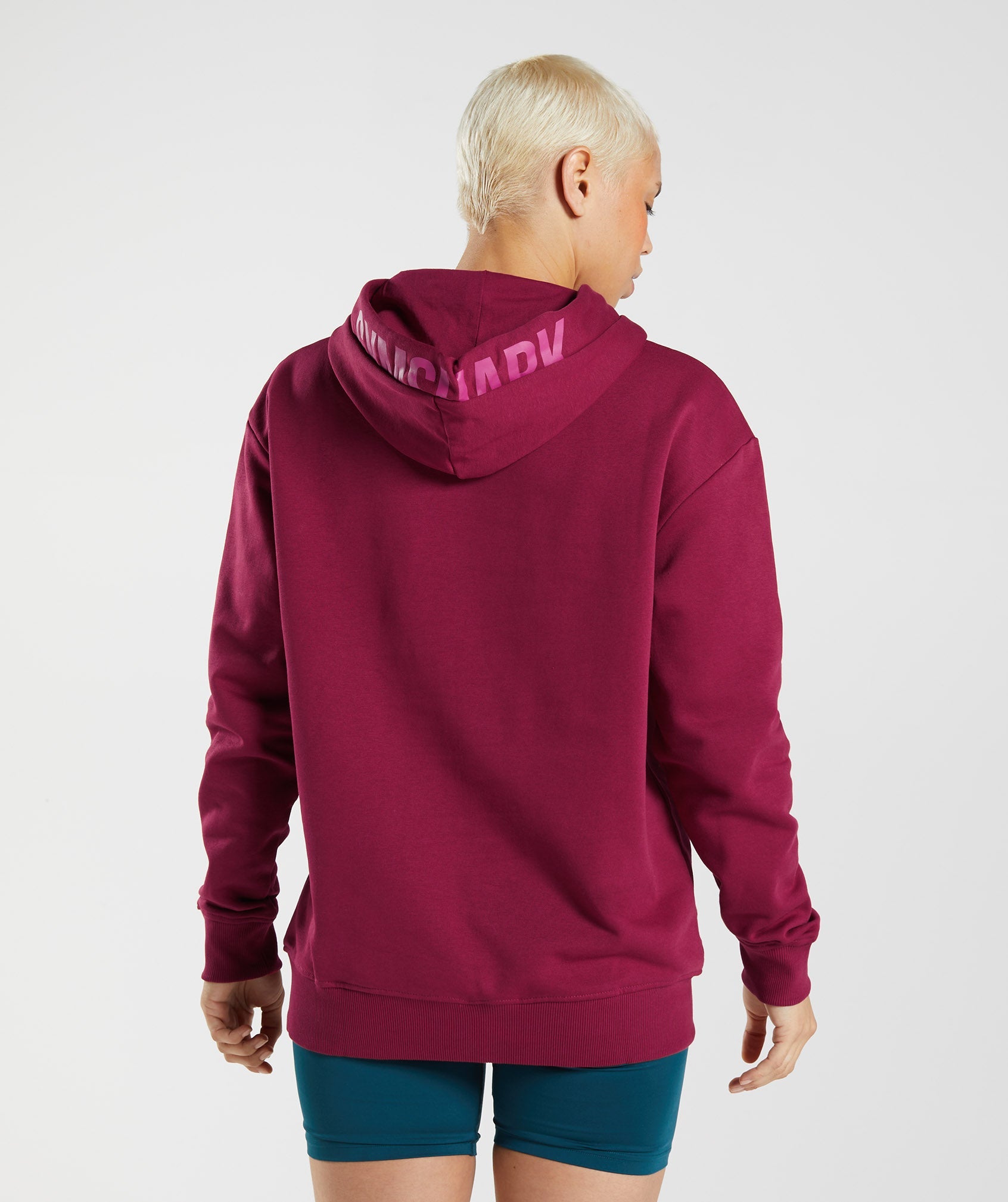 Sudadera Con Capucha Gymshark Graphics Fraction Mujer Rosas | 6219084-VI