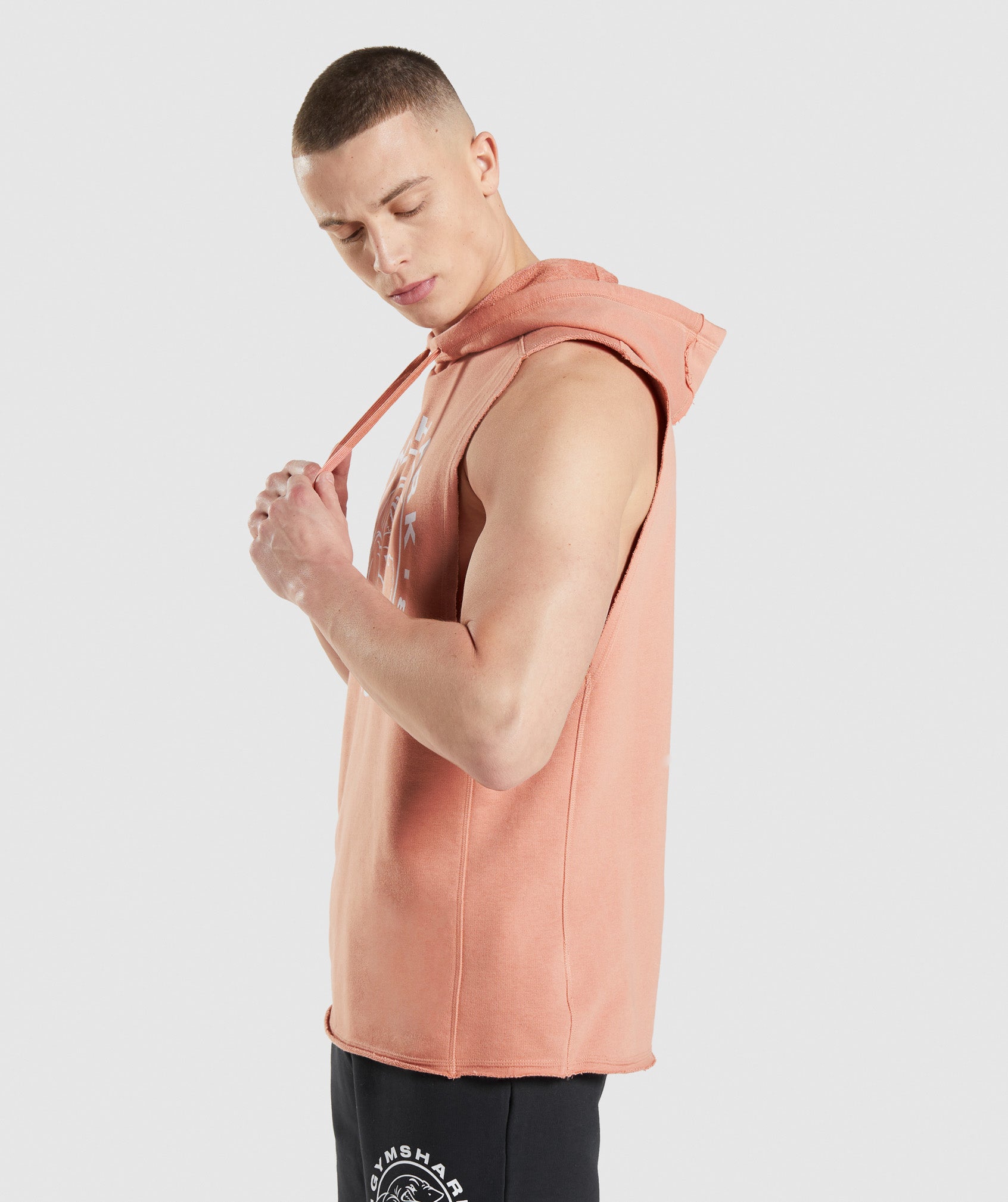 Sudadera Con Capucha Gymshark Legacy Drop Arm Hombre Rosas | 1783249-CW