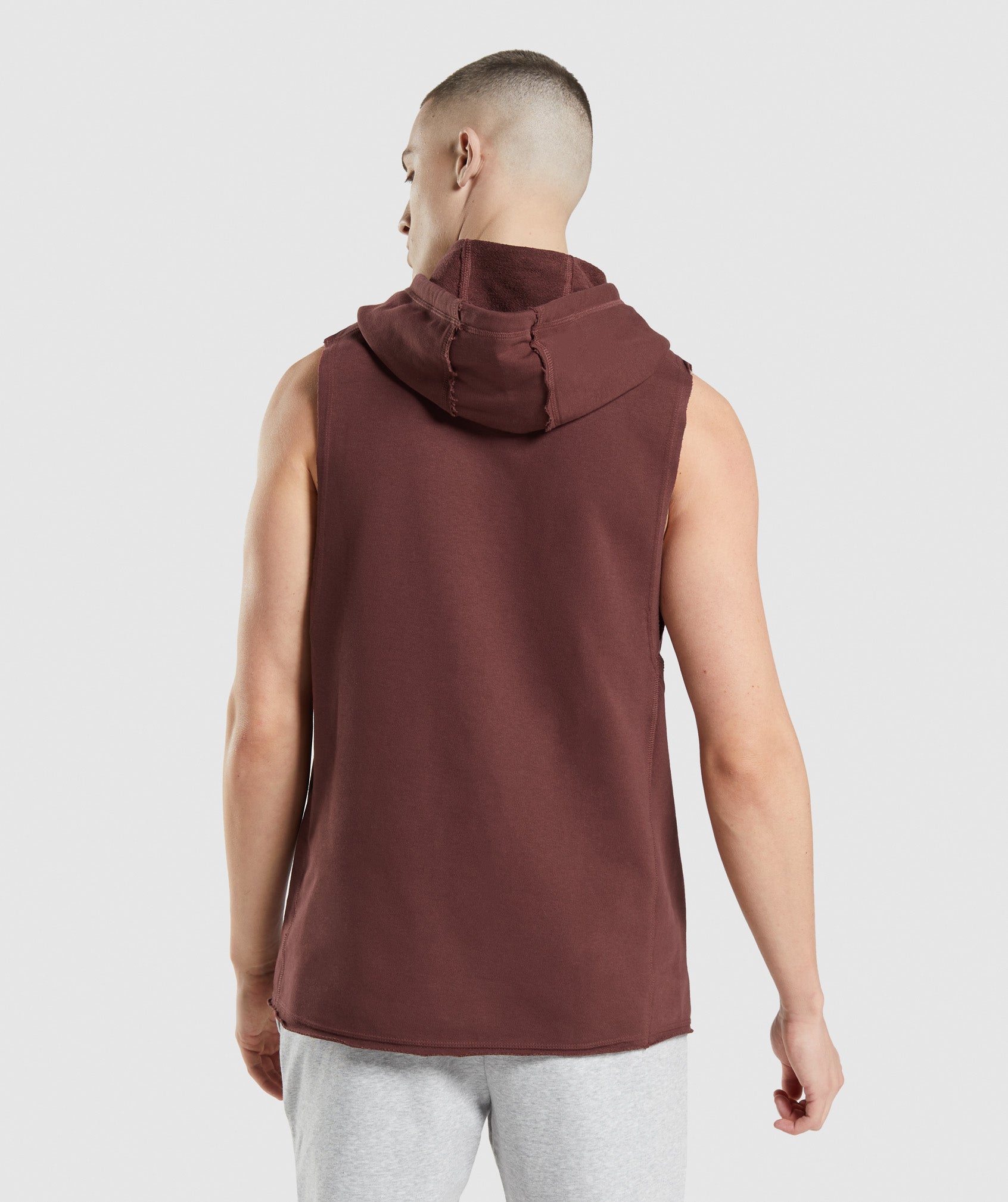 Sudadera Con Capucha Gymshark Legacy Drop Arm Hombre Rosas Marrones | 2956147-IP