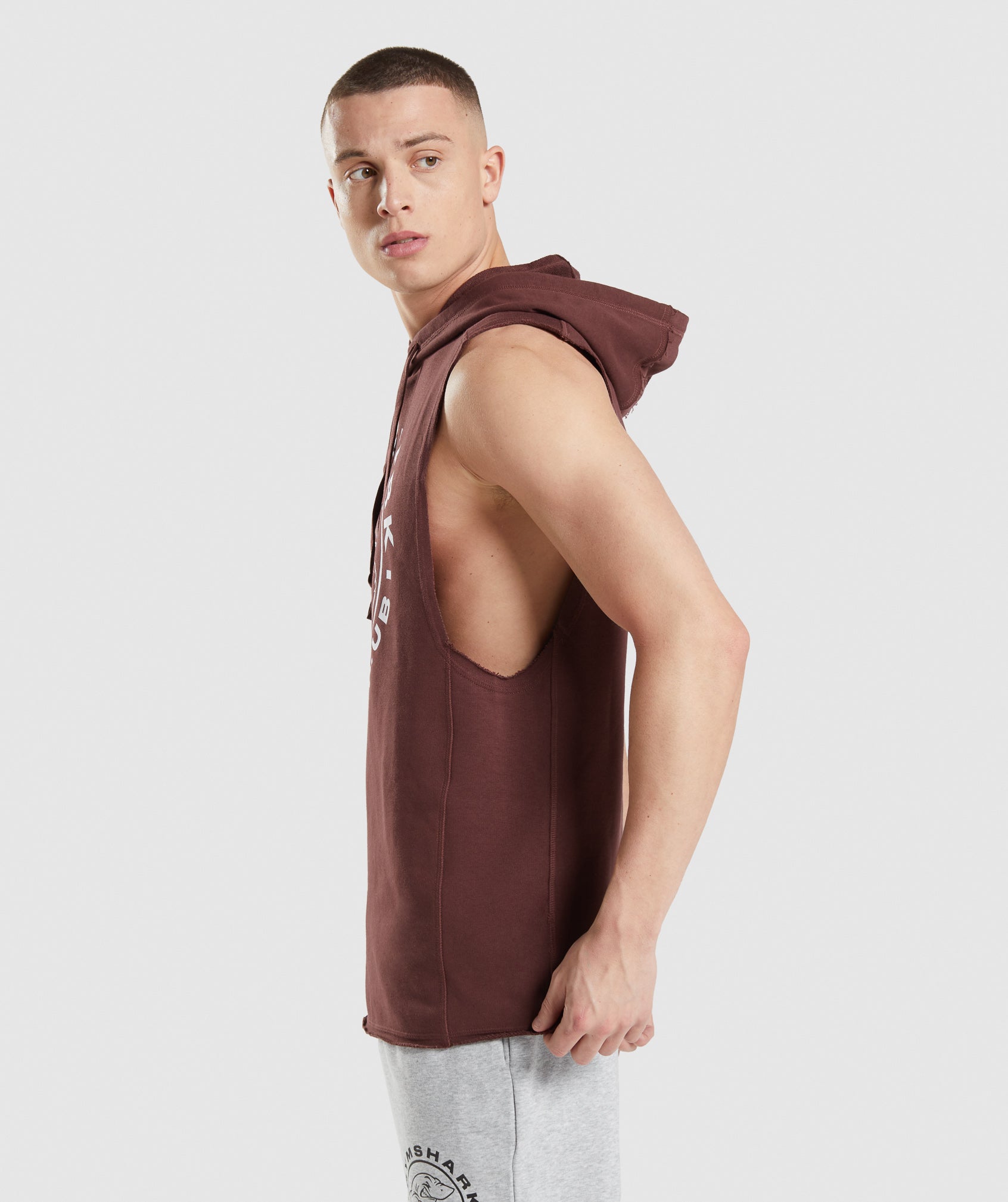 Sudadera Con Capucha Gymshark Legacy Drop Arm Hombre Rosas Marrones | 2956147-IP