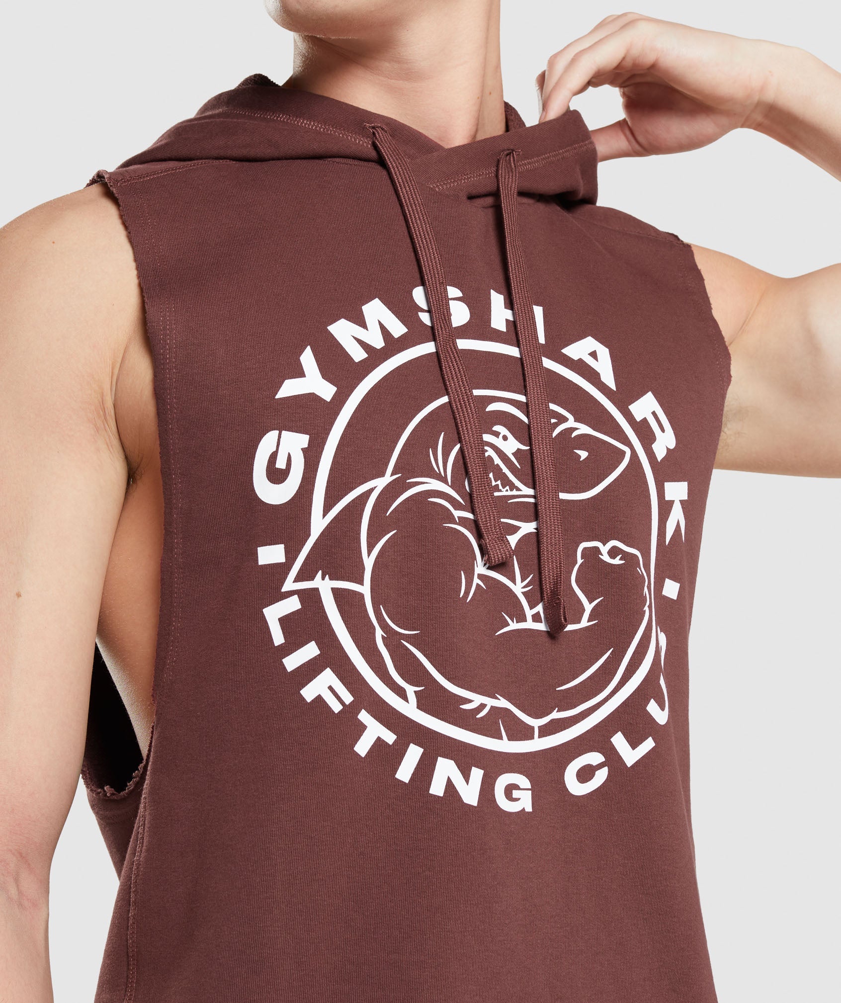 Sudadera Con Capucha Gymshark Legacy Drop Arm Hombre Rosas Marrones | 2956147-IP