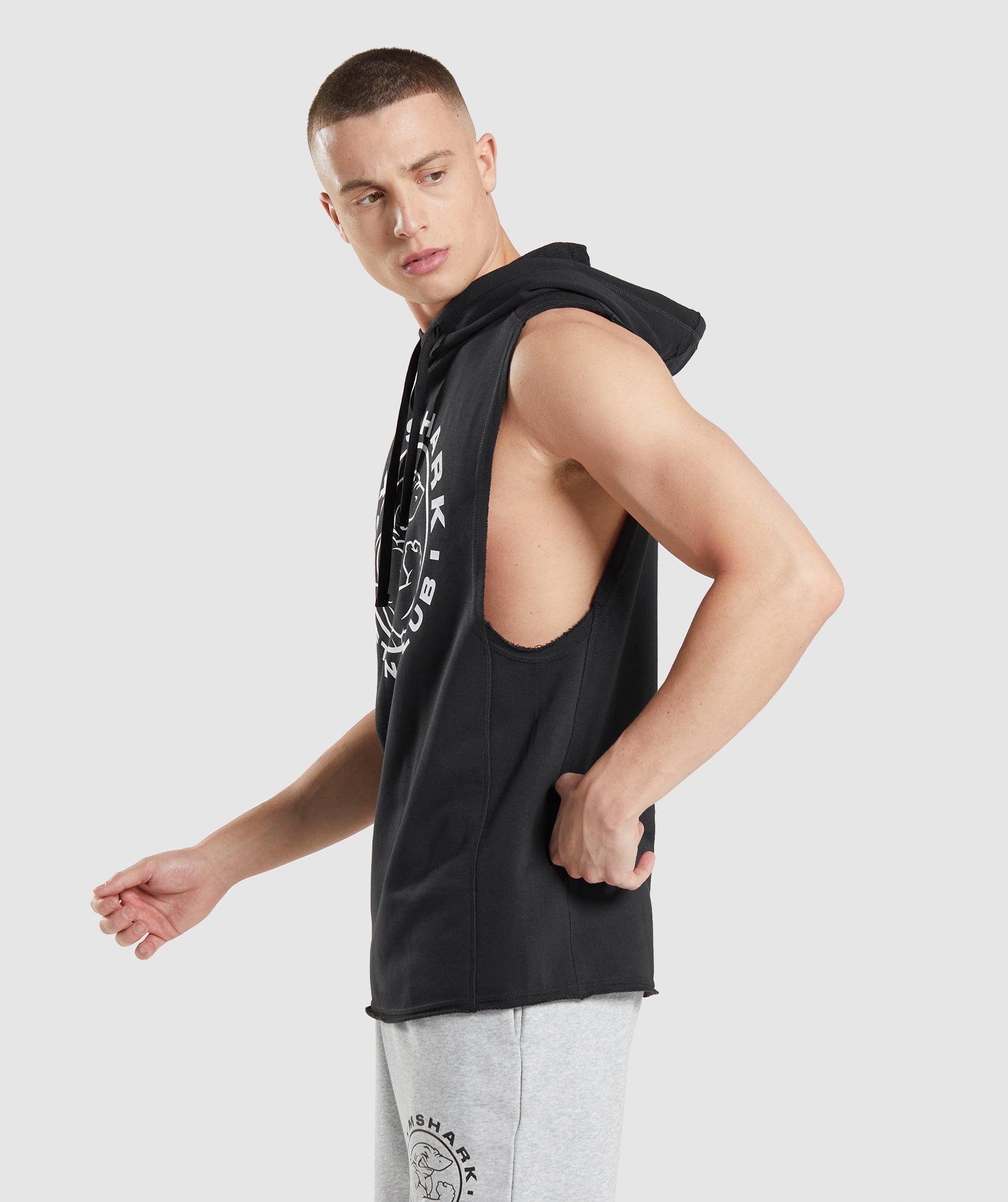 Sudadera Con Capucha Gymshark Legacy Drop Arm Hombre Negras | 8957012-CN