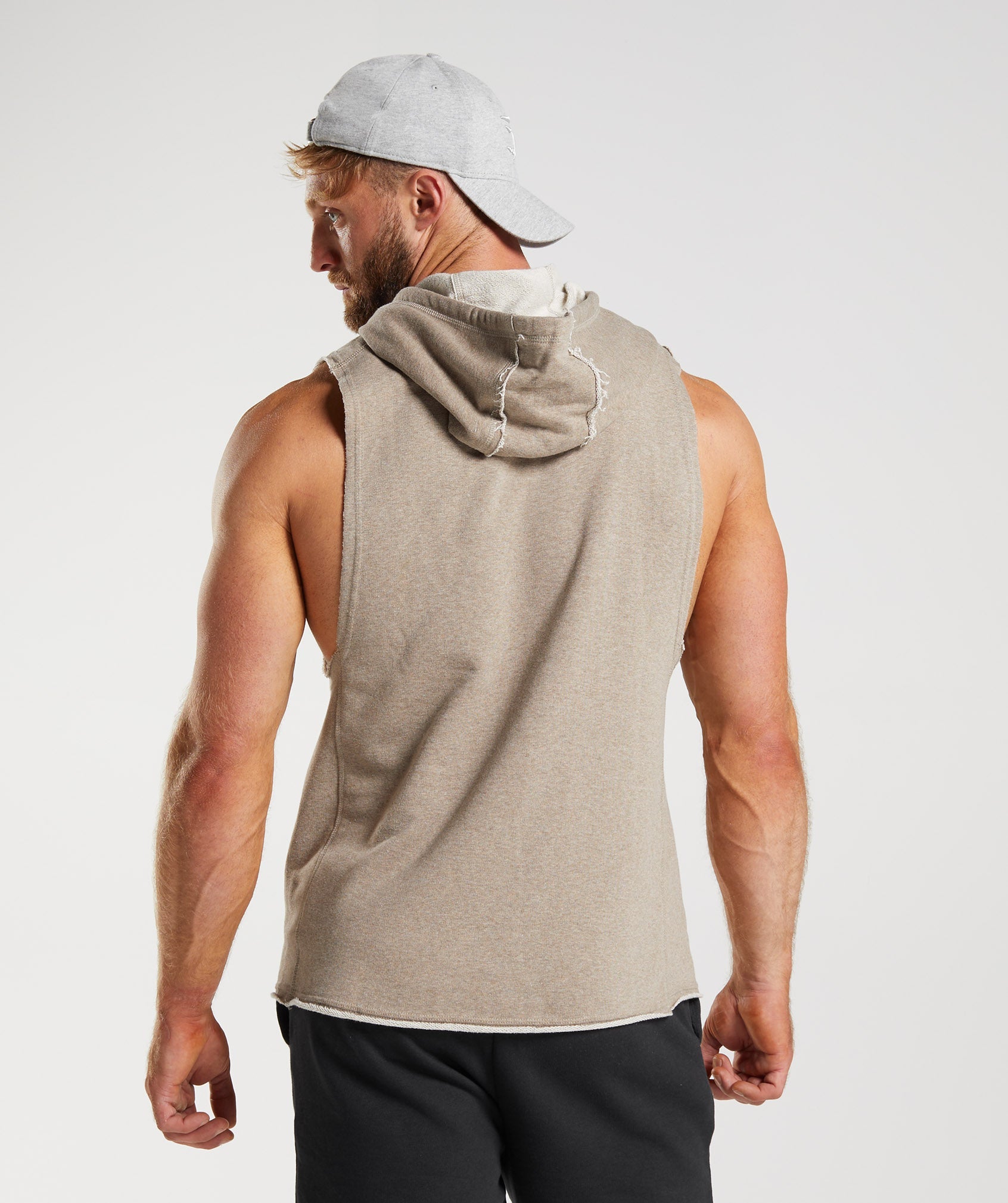 Sudadera Con Capucha Gymshark Legacy Drop Arm Hombre Gris | 9053746-OQ