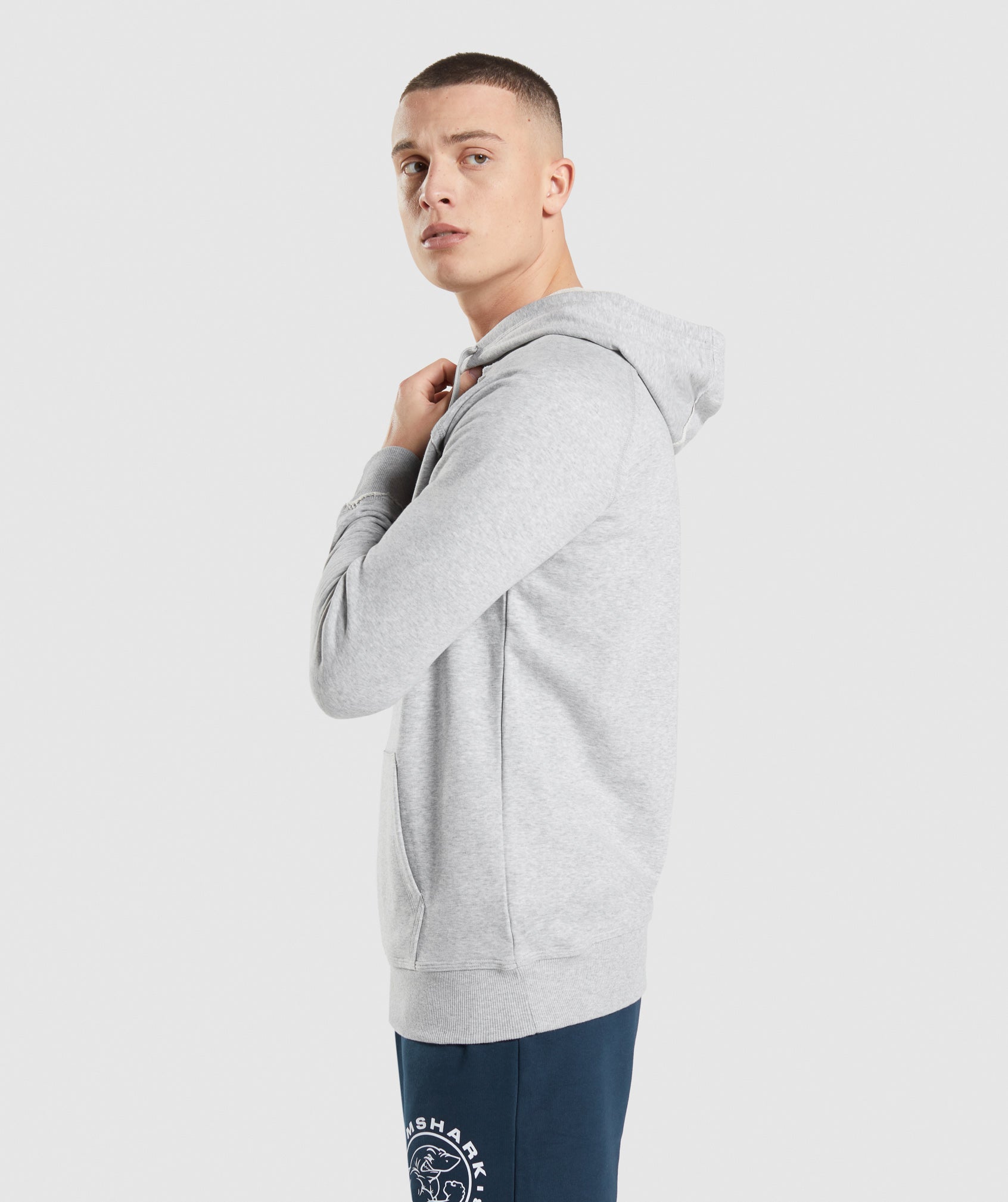 Sudadera Con Capucha Gymshark Legacy Hombre Gris Claro | 0631845-ZE