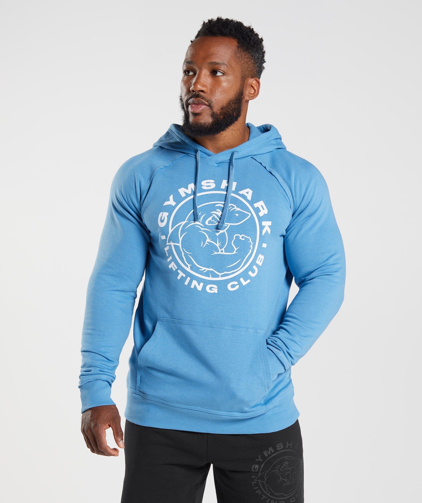 Sudadera Con Capucha Gymshark Legacy Hombre Azules | 7043815-GQ