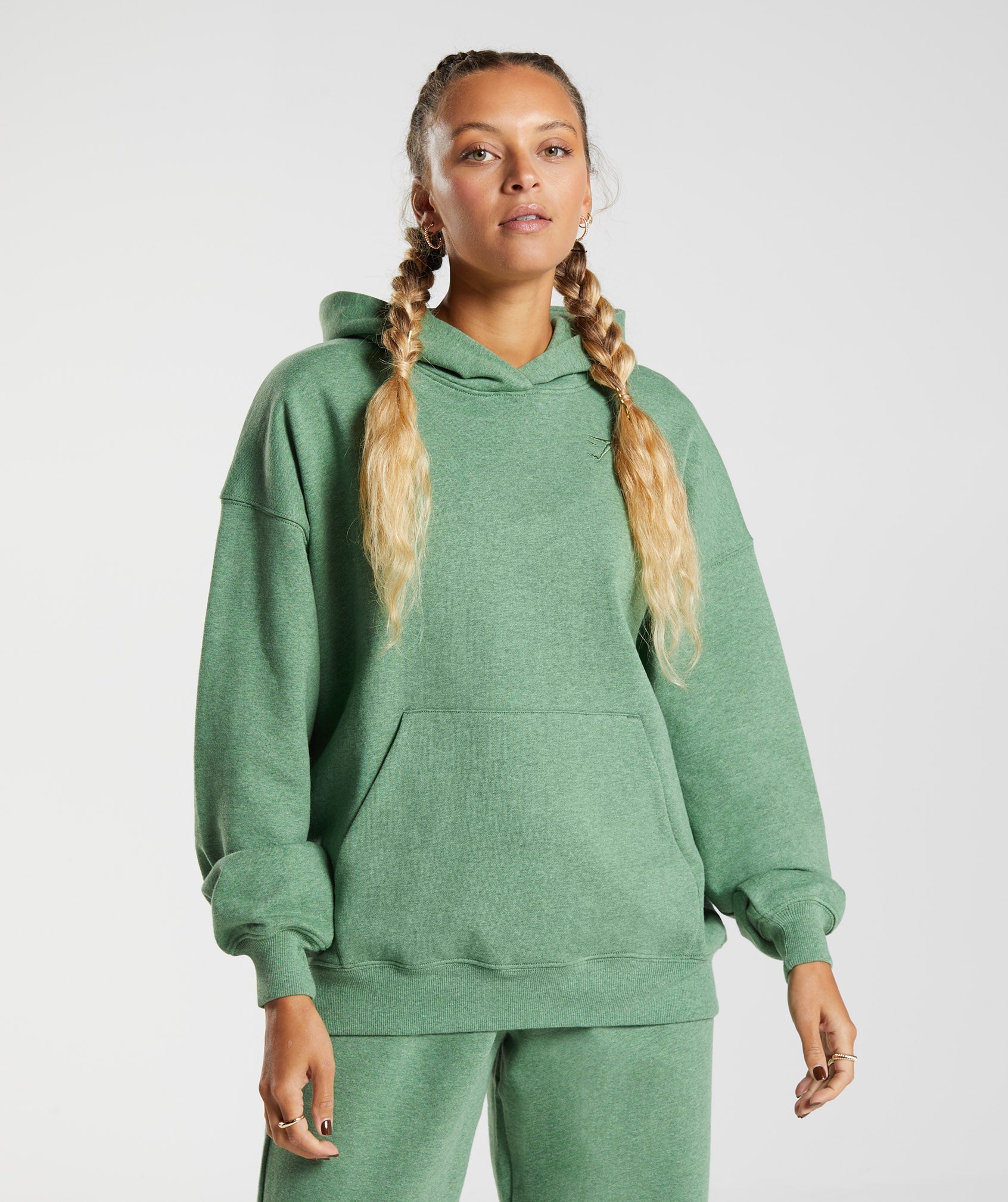 Sudadera Con Capucha Gymshark Rest Day Sweats Mujer Verde | 8370491-LC