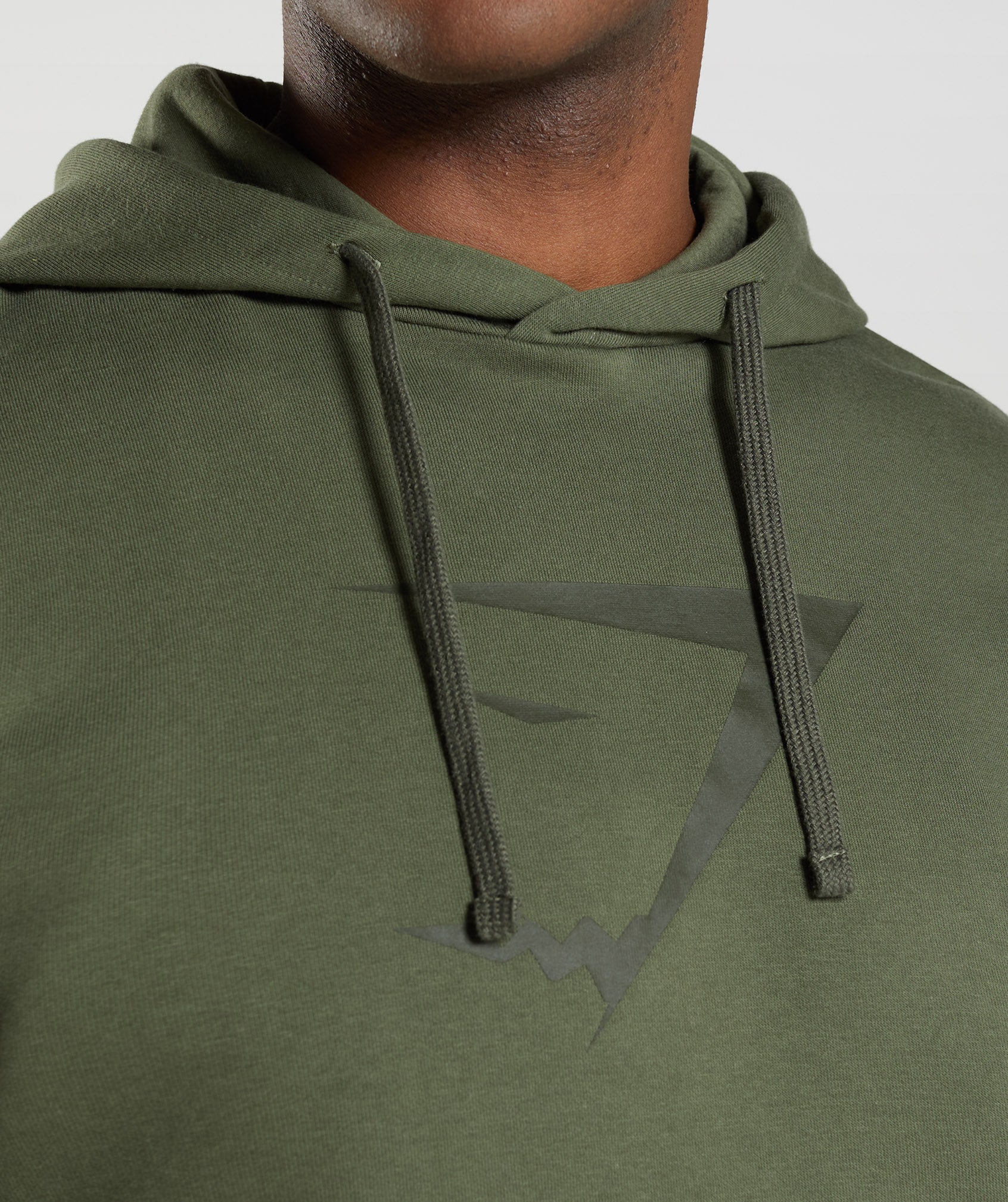 Sudadera Con Capucha Gymshark Sharkhead Infill Hombre Verde Oliva | 7865341-LB