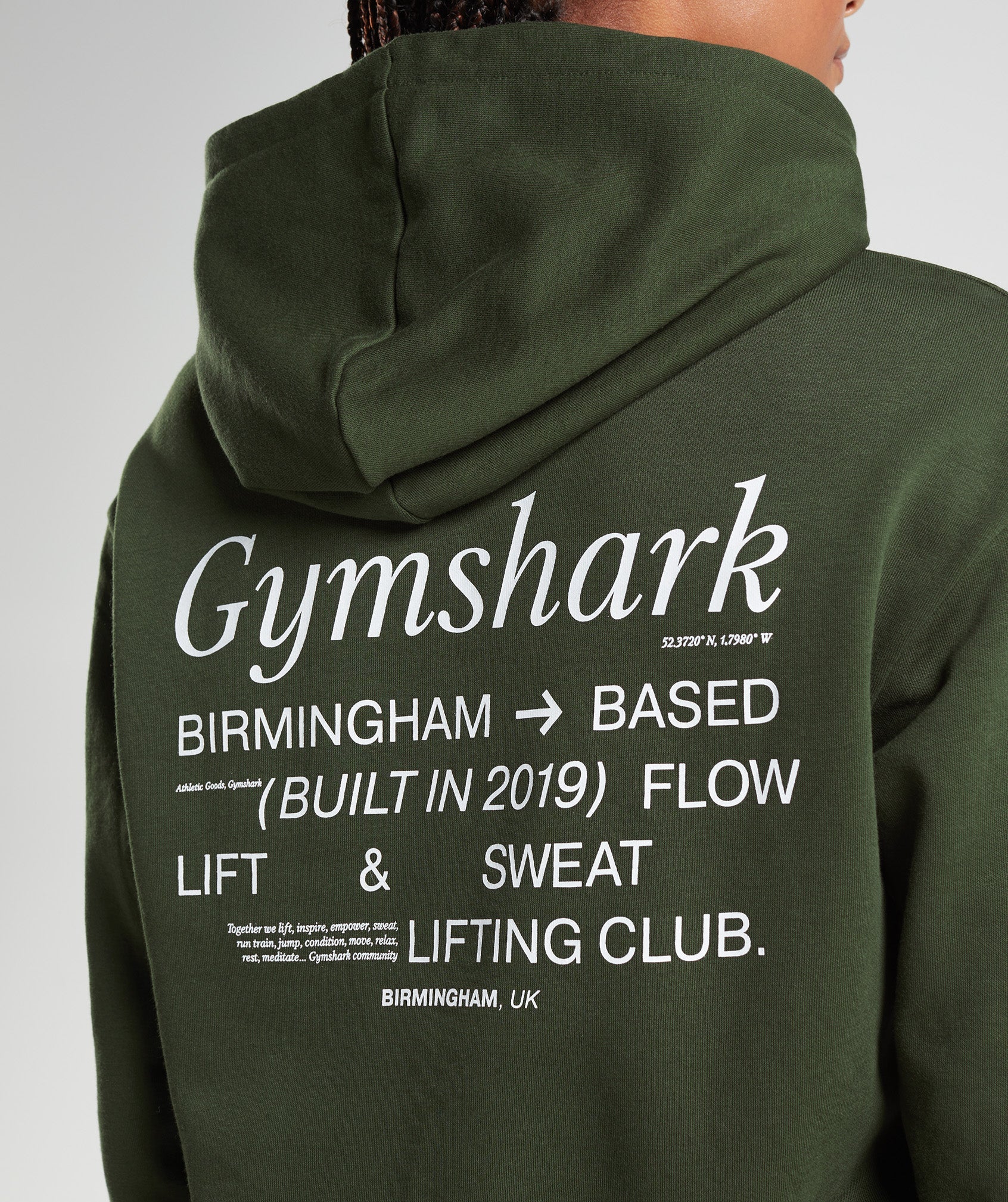 Sudadera Con Capucha Gymshark Social Club Oversized Mujer Verde Oliva | 3752809-VT