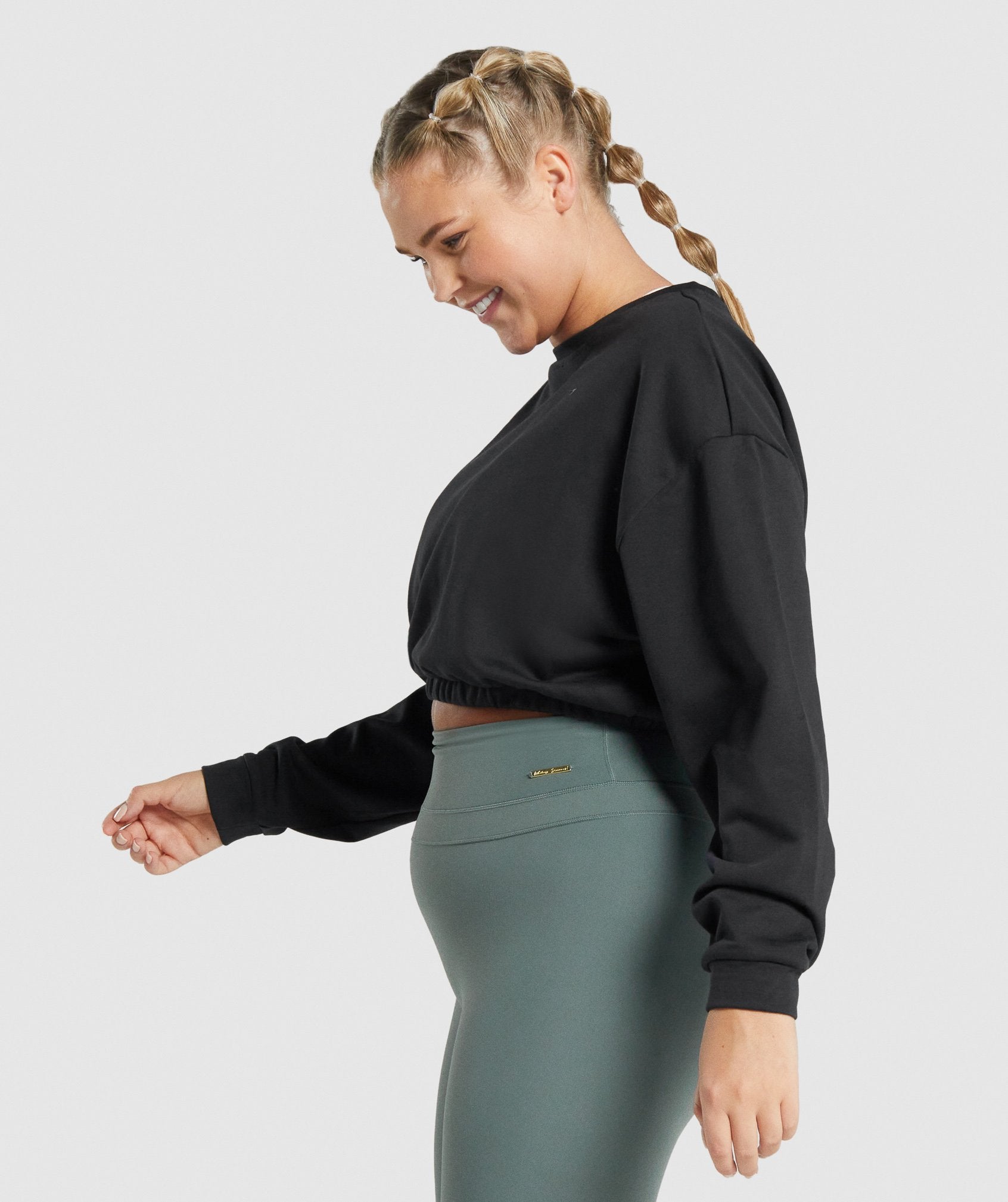 Sudadera Con Capucha Gymshark Whitney Cropped Pullover Mujer Negras | 7453196-MF