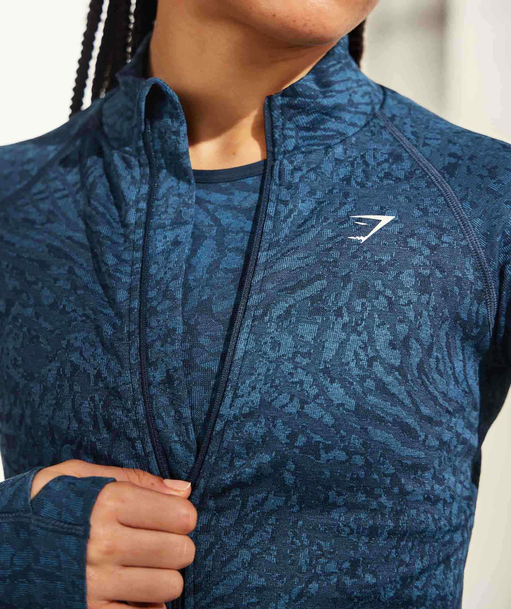 Sudaderas Gymshark Adapt Animal Zip Through Mujer Azul Marino | 3708451-PV