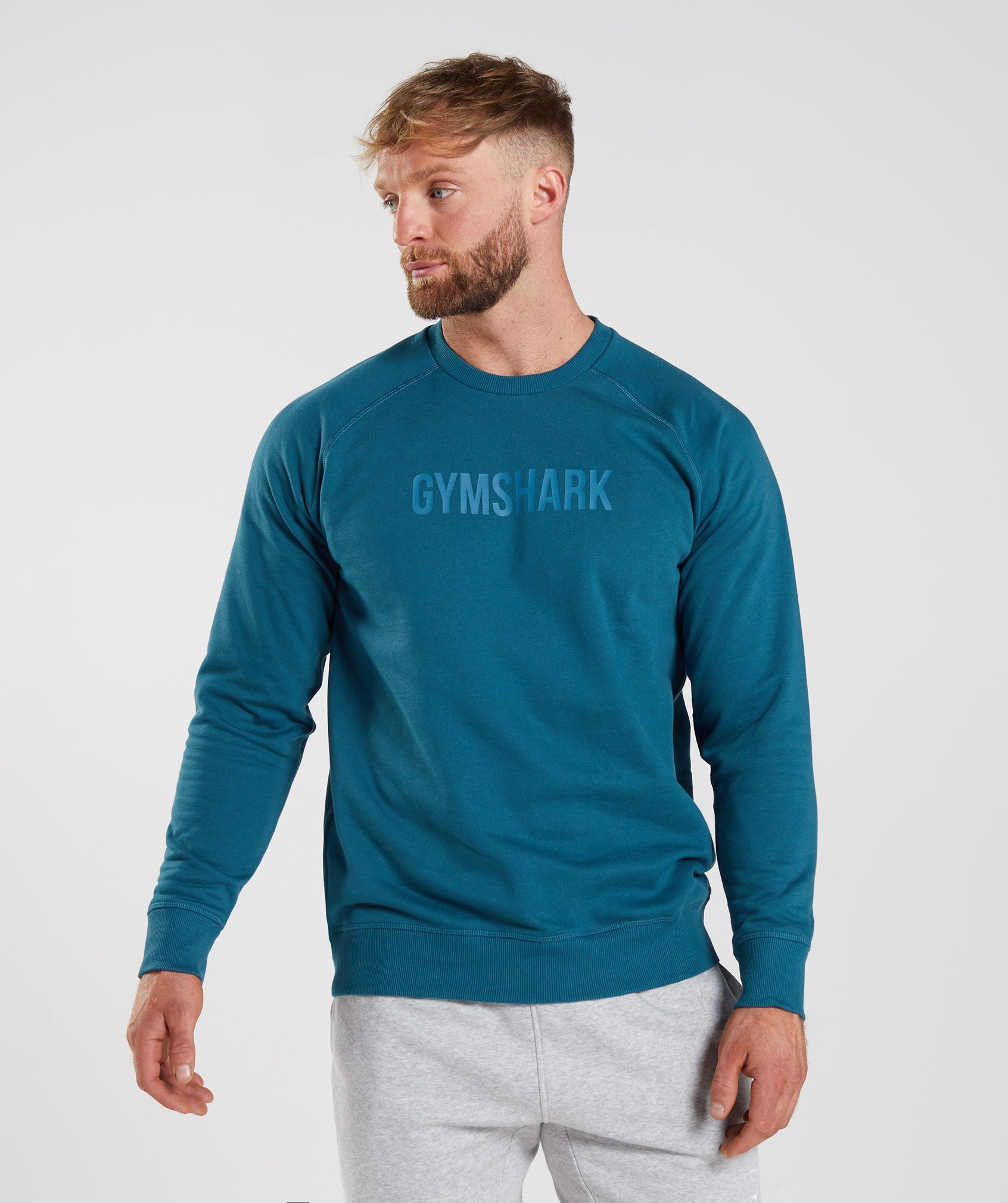 Sudaderas Gymshark Apollo Crew Hombre Azules | 1450869-IB