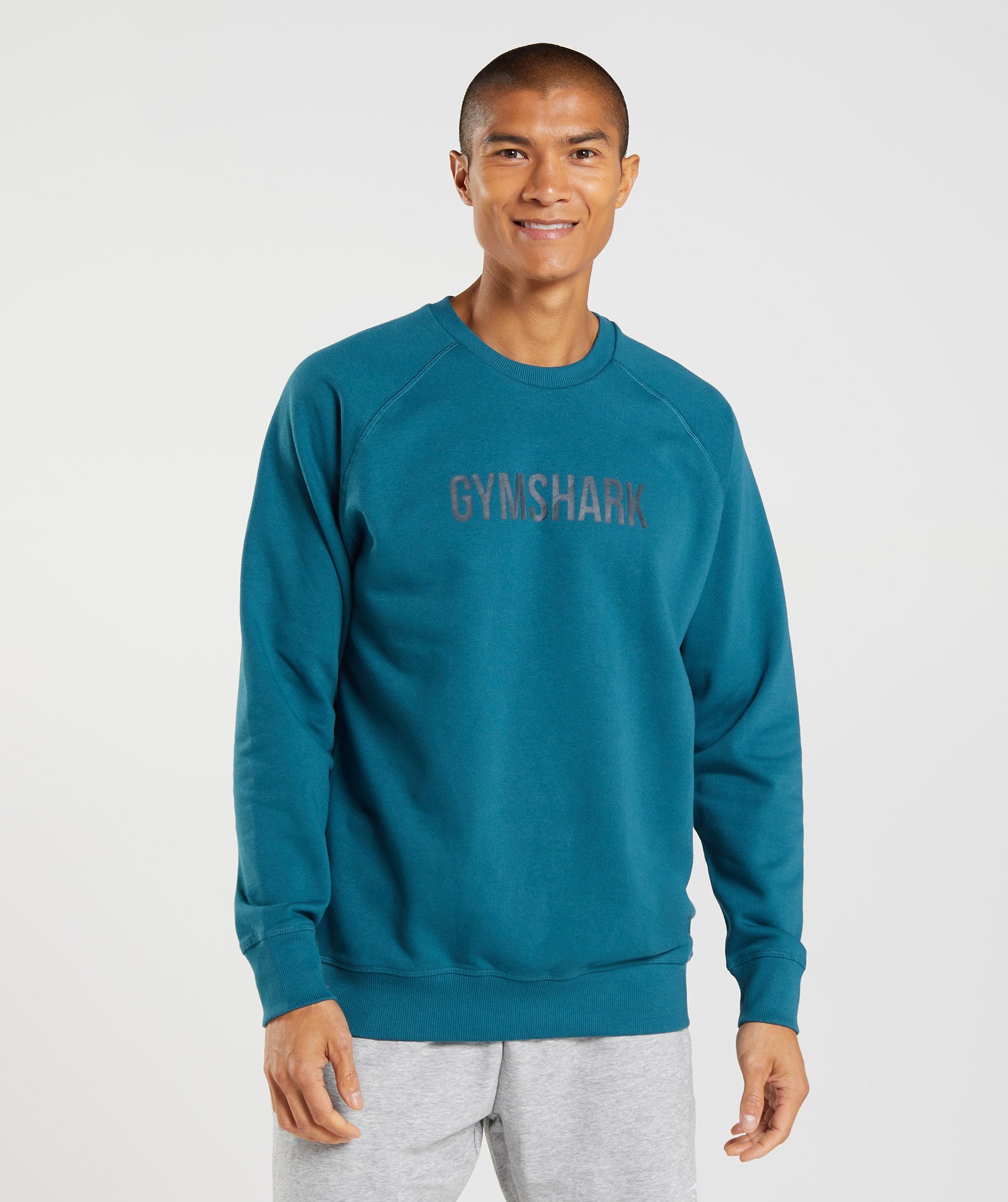 Sudaderas Gymshark Apollo Crew Hombre Azules | 4763589-PB