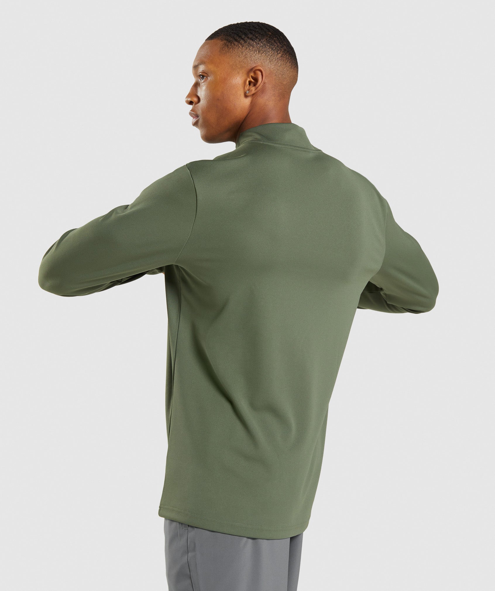 Sudaderas Gymshark Arrival 1/4 Zip Pullover Hombre Verde Oliva | 4561387-PF