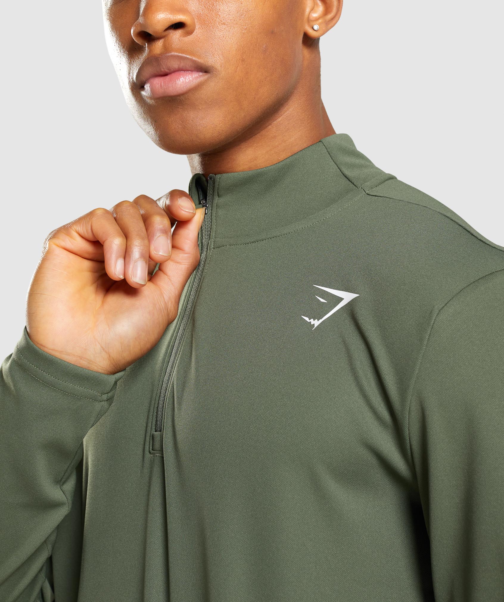 Sudaderas Gymshark Arrival 1/4 Zip Pullover Hombre Verde Oliva | 4561387-PF