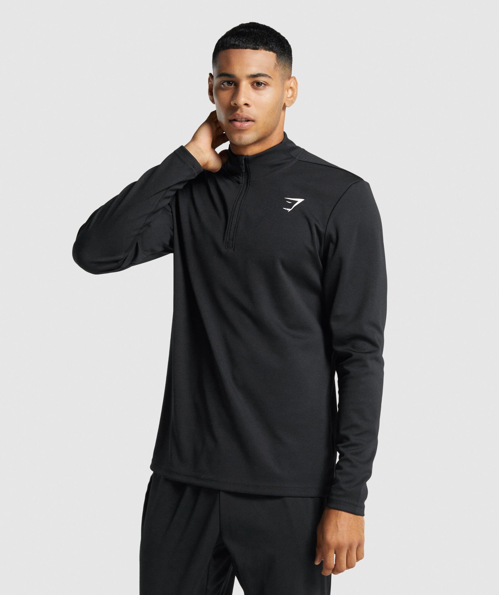 Sudaderas Gymshark Arrival 1/4 Zip Pullover Hombre Negras | 6013789-FM