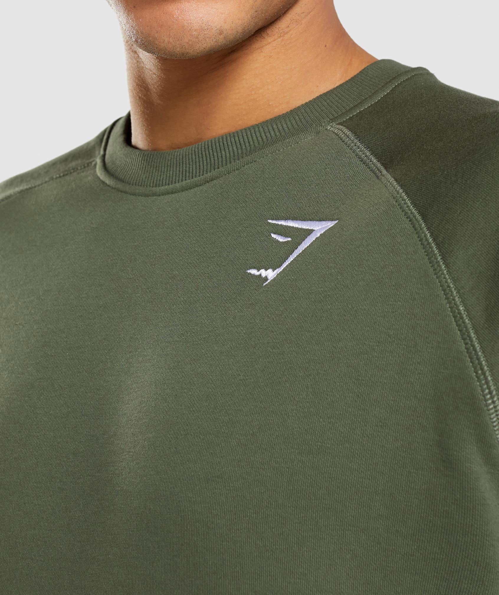 Sudaderas Gymshark Crest Hombre Verde Oliva | 5361709-TG