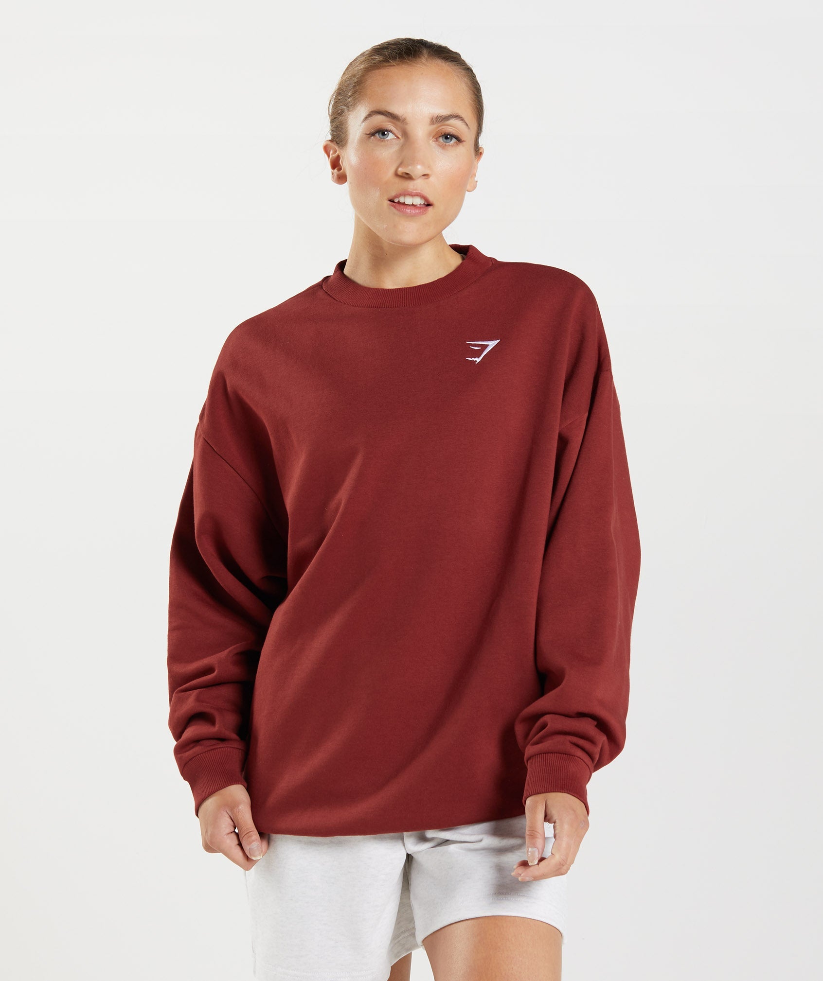 Sudaderas Gymshark Entrenamiento Oversized Mujer Rojas | 5709632-TF