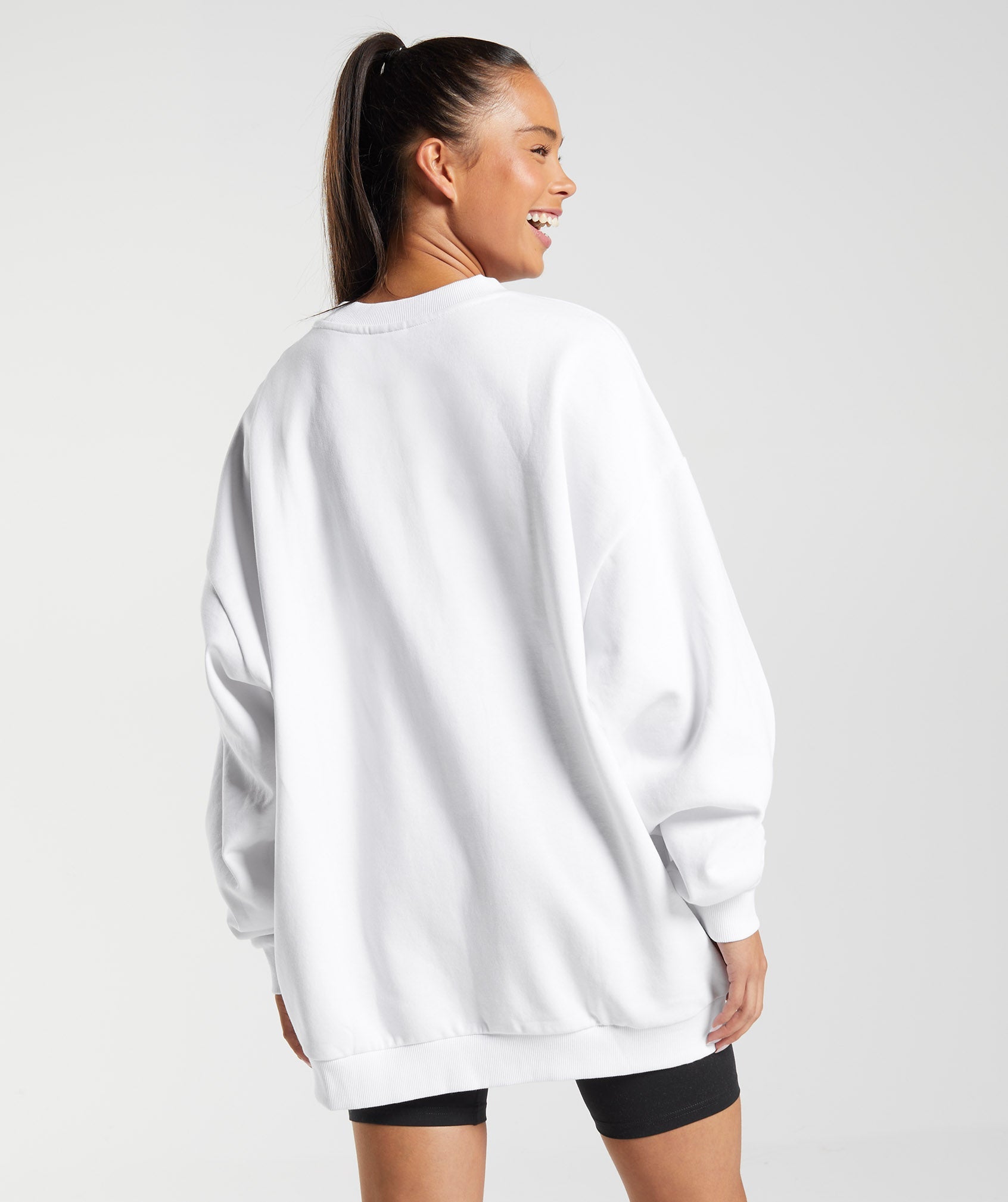 Sudaderas Gymshark Entrenamiento Oversized Mujer Blancas | 8672430-XD