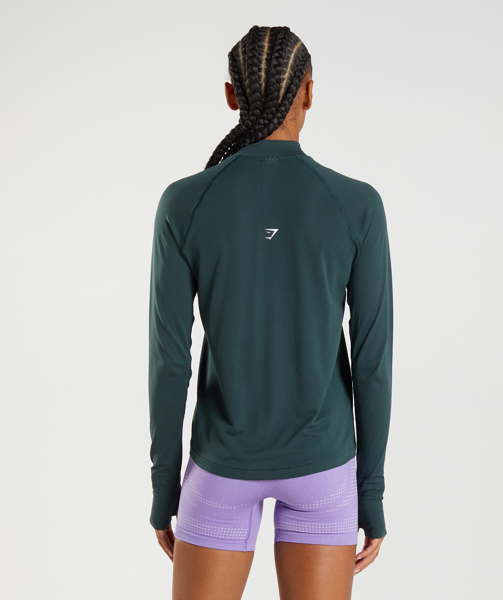 Sudaderas Gymshark Vital Seamless 1/2 Zip Mujer Verde | 8349765-VG