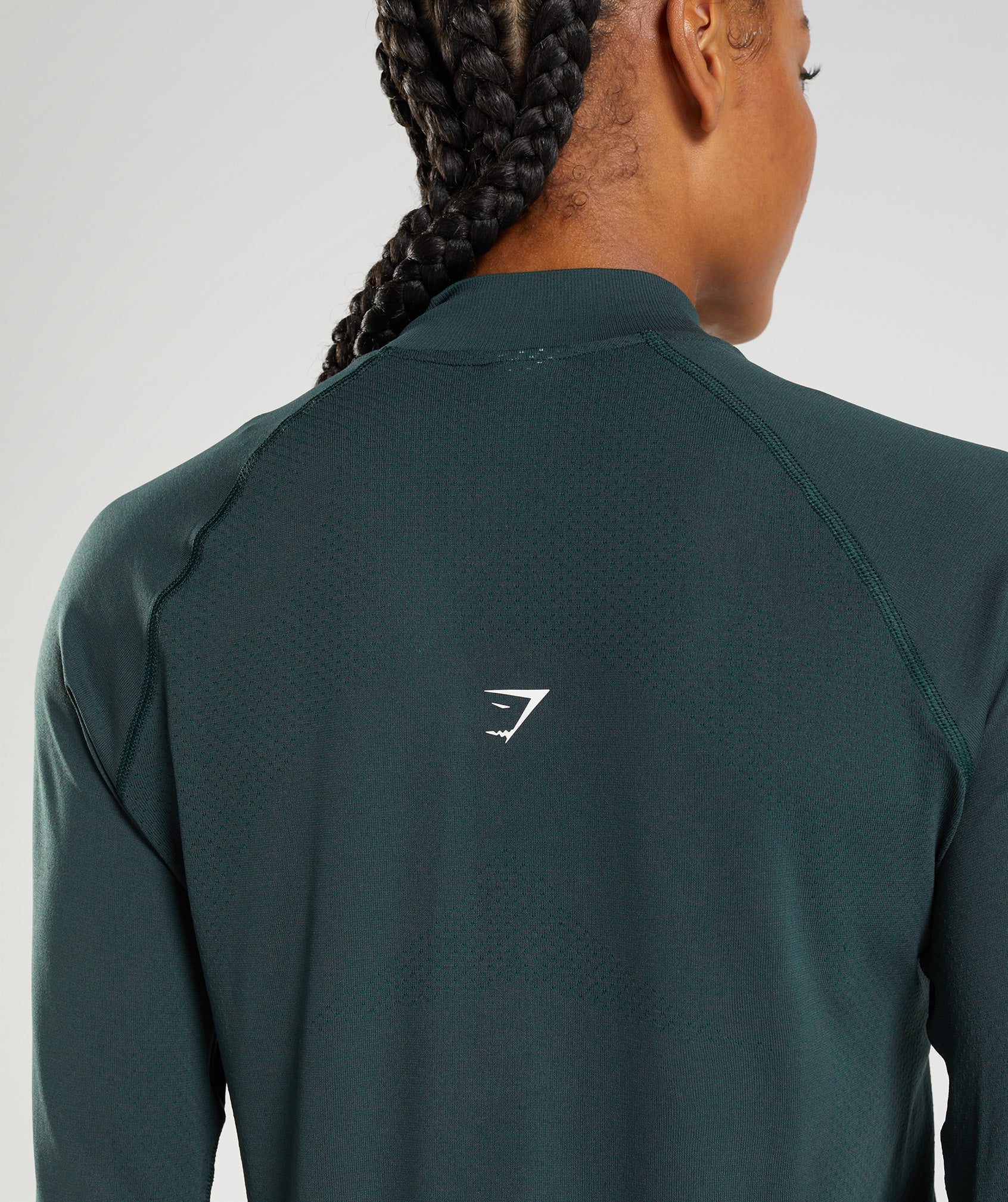 Sudaderas Gymshark Vital Seamless 1/2 Zip Mujer Verde | 8349765-VG