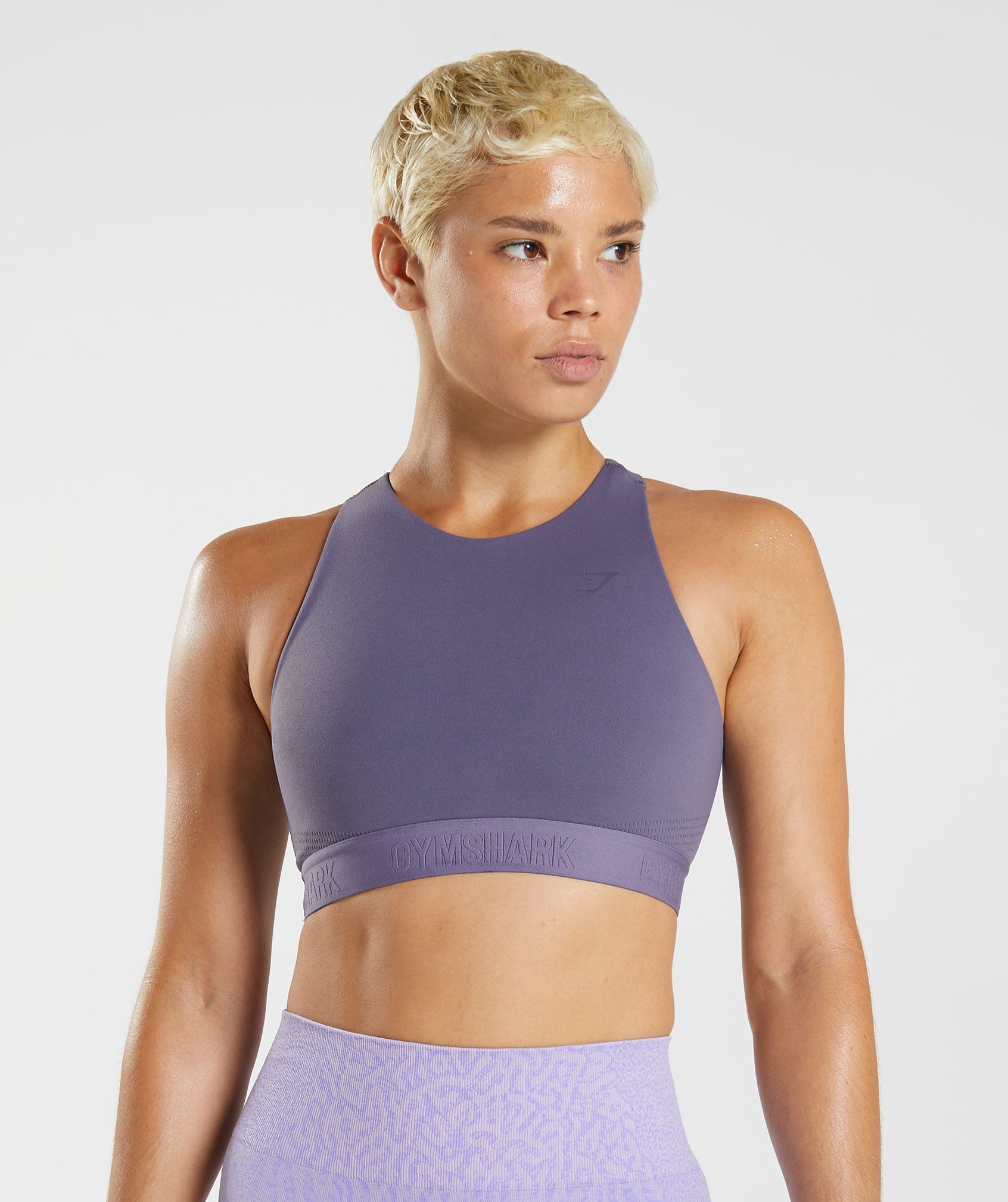 Sujetadores Deportivos Gymshark 315 Performance High Neck Mujer Moradas | 6520138-ZW