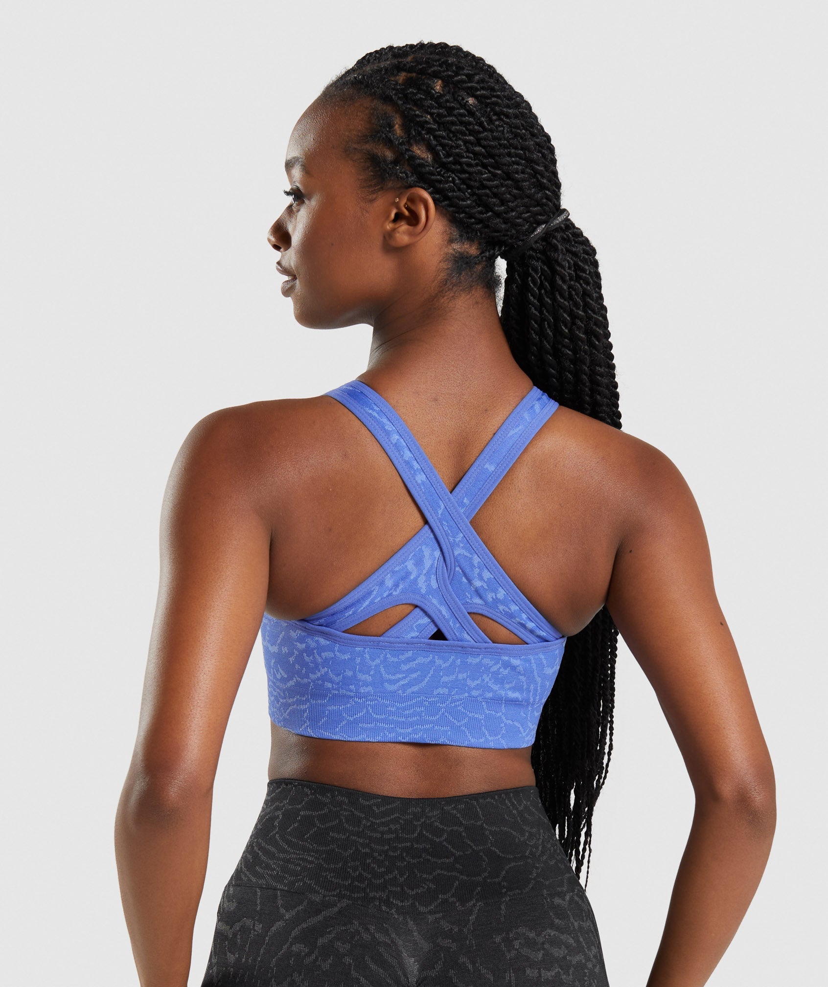 Sujetadores Deportivos Gymshark Adapt Animal Seamless Mujer Azules | 5872413-KA