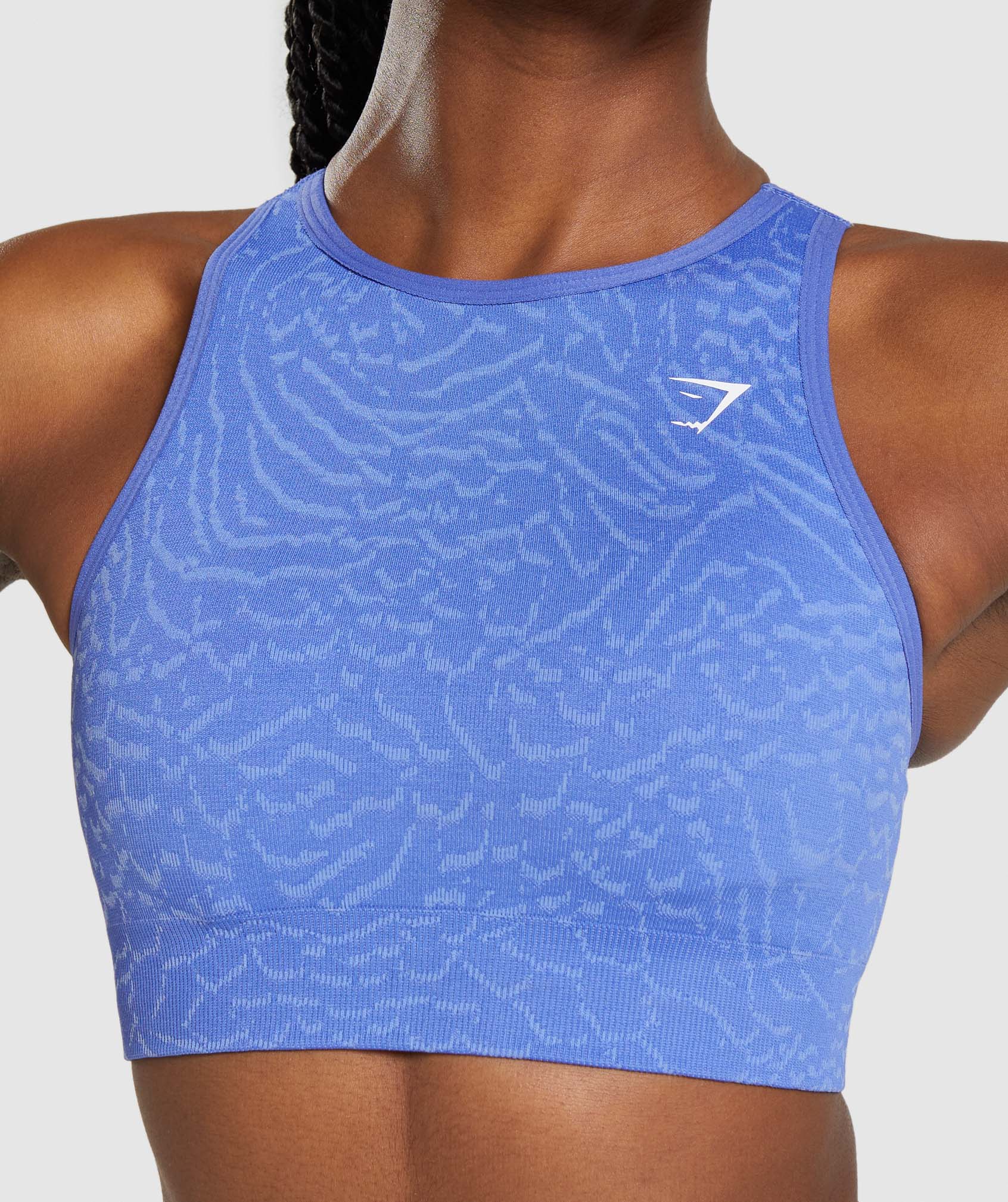 Sujetadores Deportivos Gymshark Adapt Animal Seamless Mujer Azules | 5872413-KA