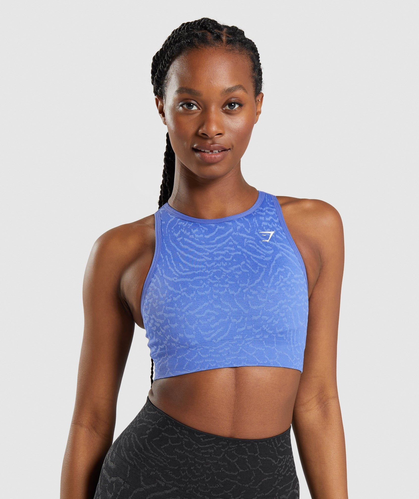 Sujetadores Deportivos Gymshark Adapt Animal Seamless Mujer Azules | 5872413-KA