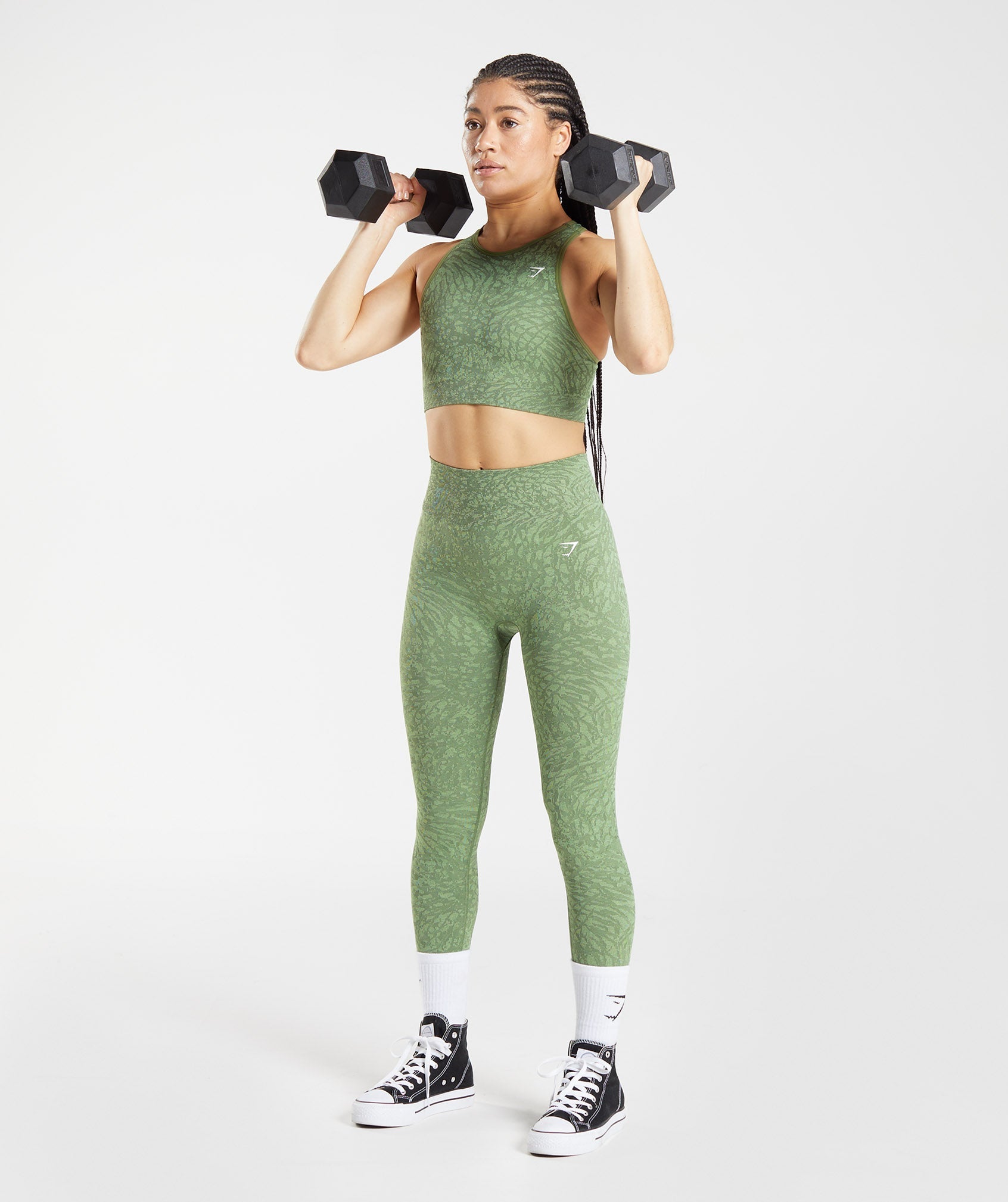 Sujetadores Deportivos Gymshark Adapt Animal Seamless Mujer Verde | 7601248-LA