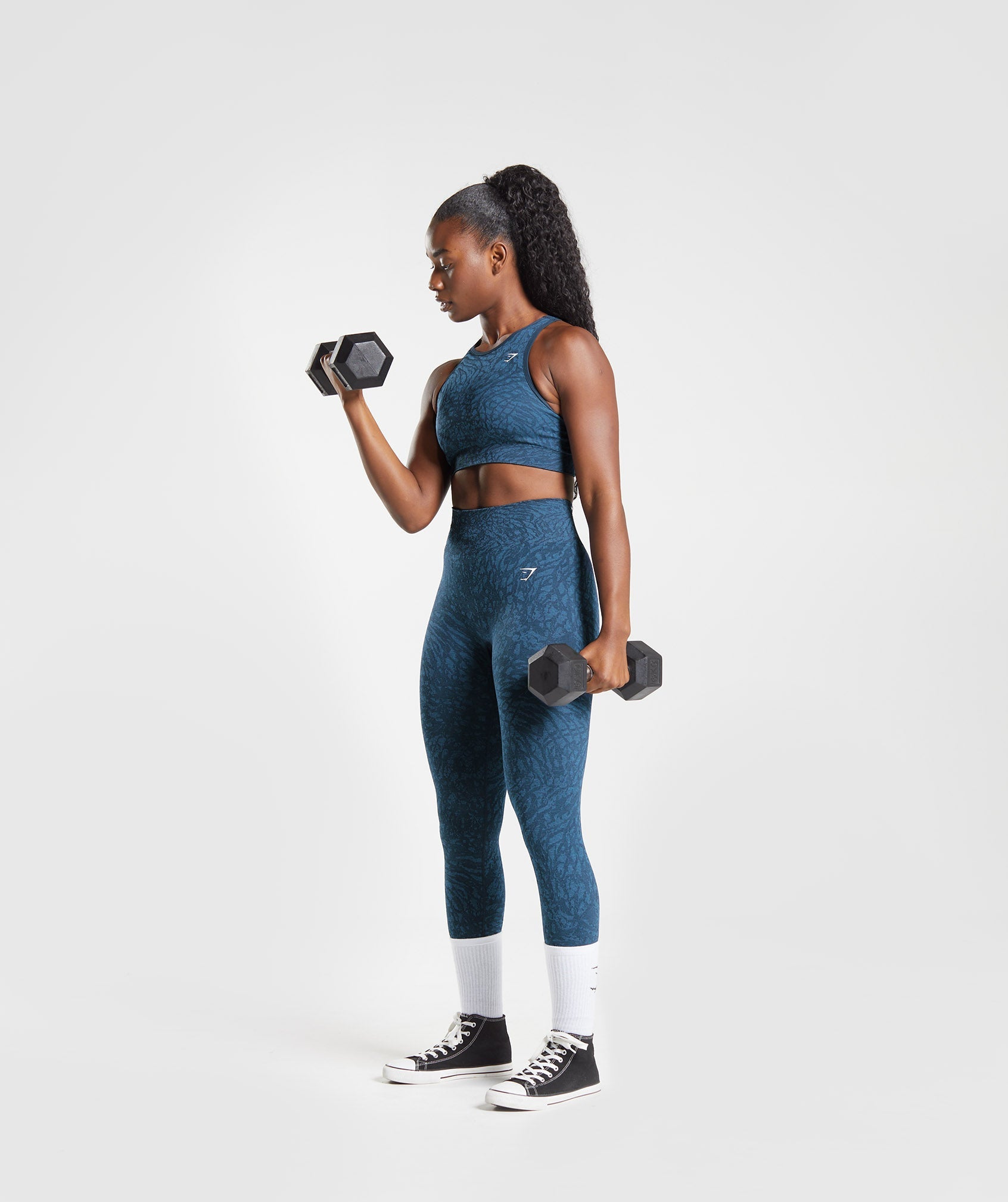 Sujetadores Deportivos Gymshark Adapt Animal Seamless Mujer Azul Marino | 7621459-RN