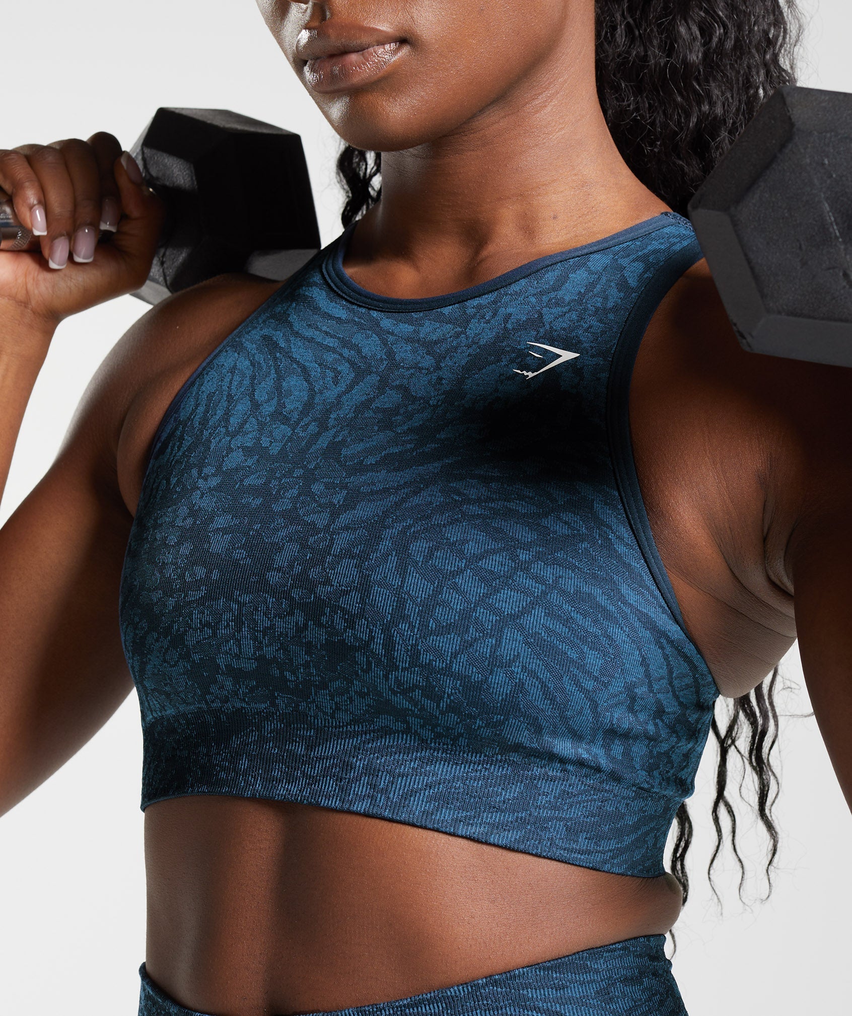 Sujetadores Deportivos Gymshark Adapt Animal Seamless Mujer Azul Marino | 7621459-RN