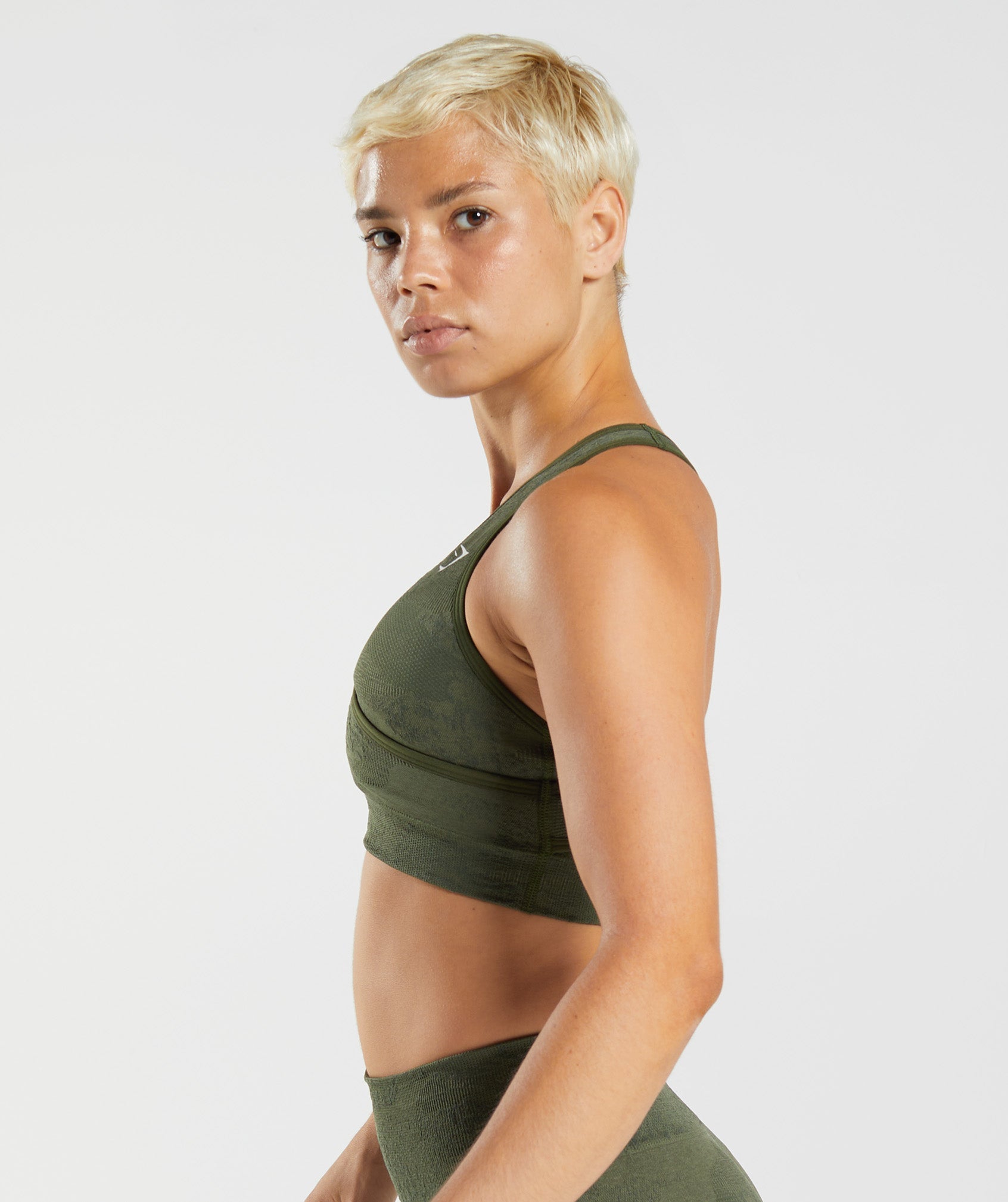 Sujetadores Deportivos Gymshark Adapt Camo Seamless Mujer Verde Oliva | 4603978-OL