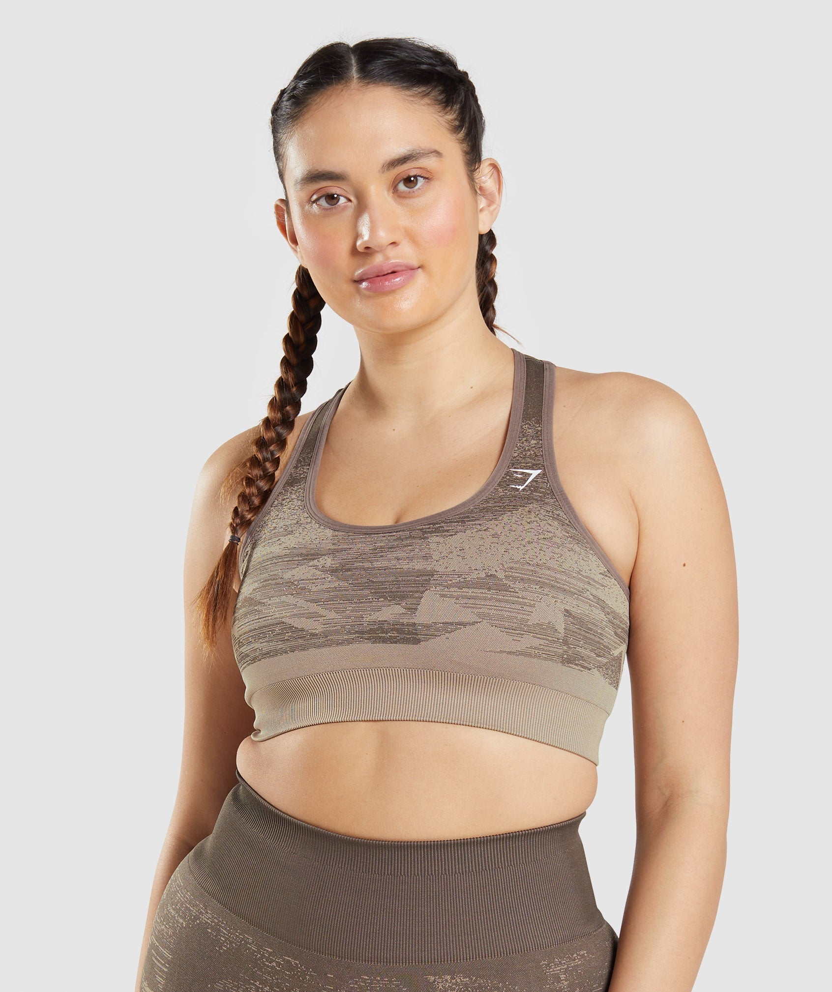 Sujetadores Deportivos Gymshark Adapt Ombre Seamless Mujer Marrones | 4061285-ZA