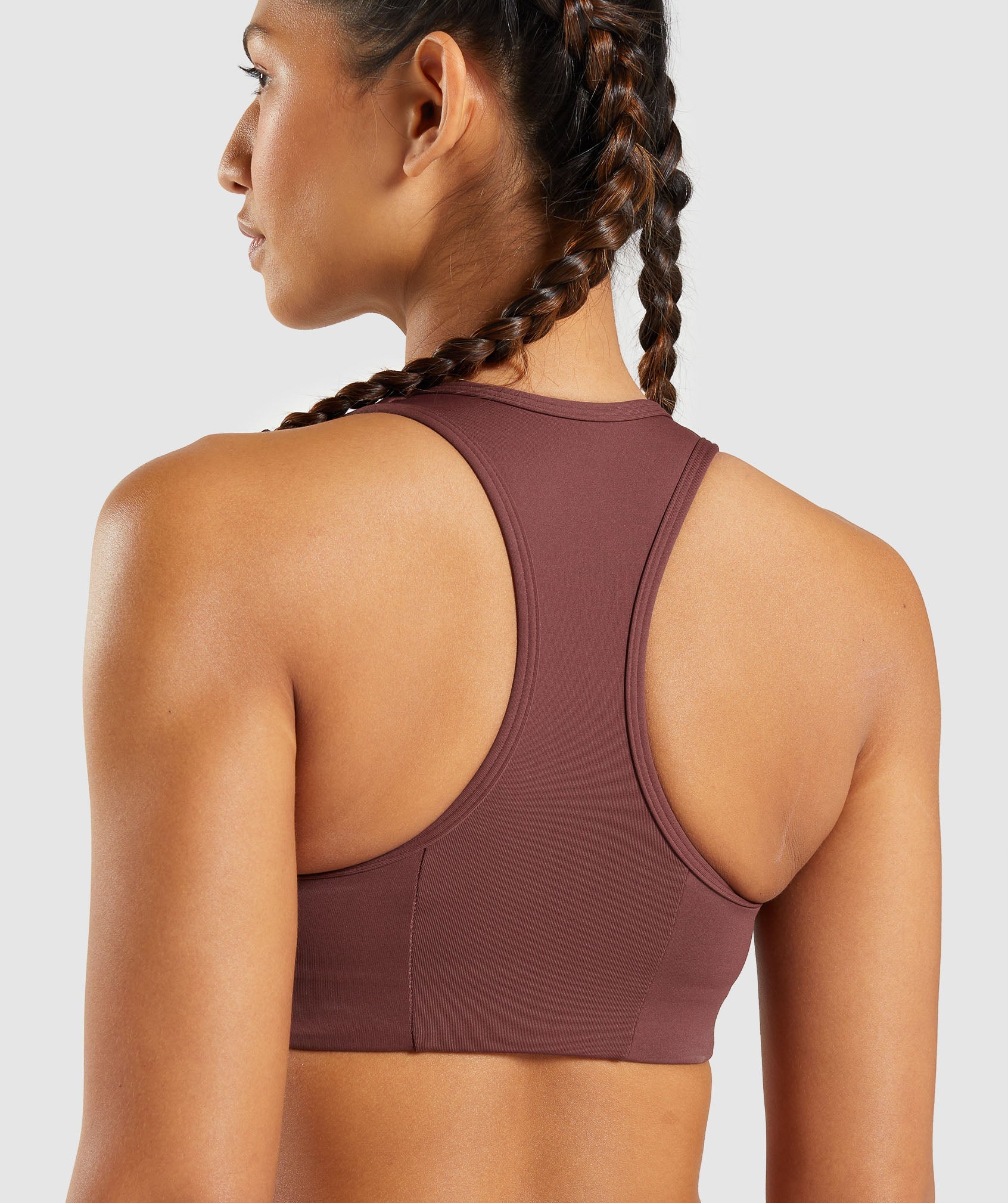 Sujetadores Deportivos Gymshark Essential Racer Back Mujer Marrones | 0859273-YZ