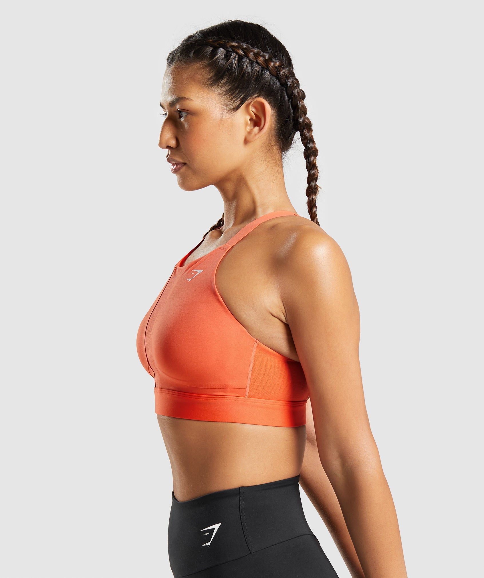 Sujetadores Deportivos Gymshark Mesh Neckline 2.0 Mujer Naranjas | 9376581-SM