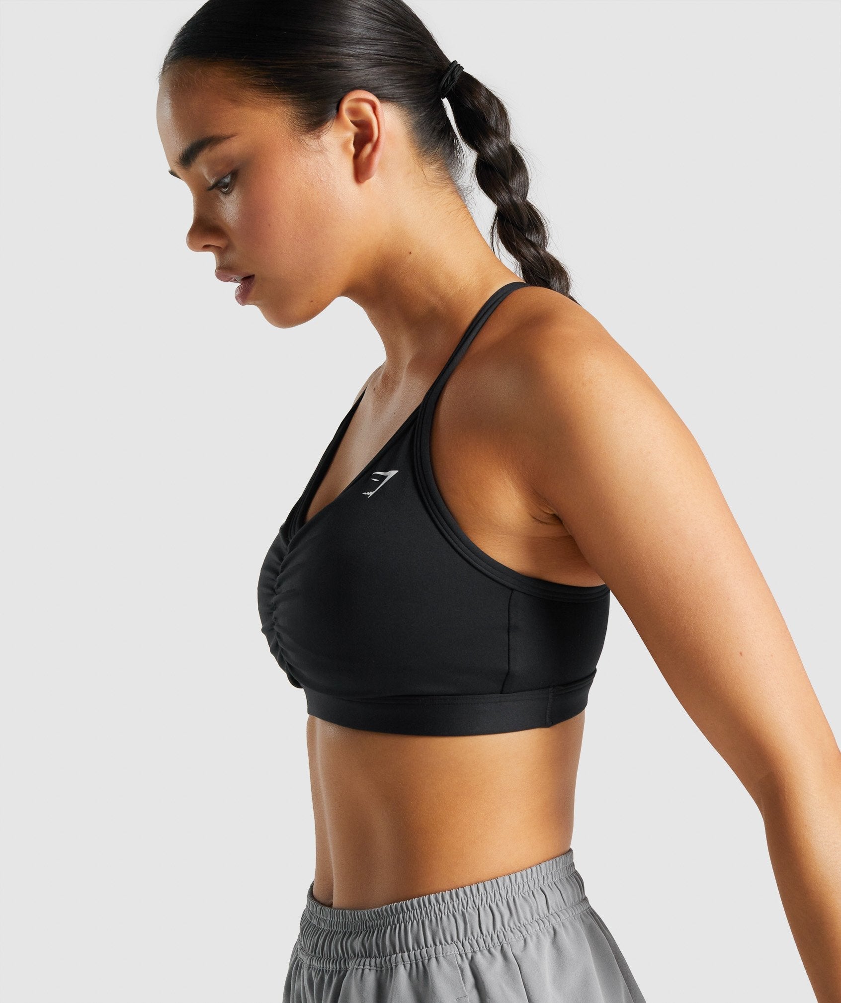 Sujetadores Deportivos Gymshark Ruched Mujer Negras | 9623518-LI