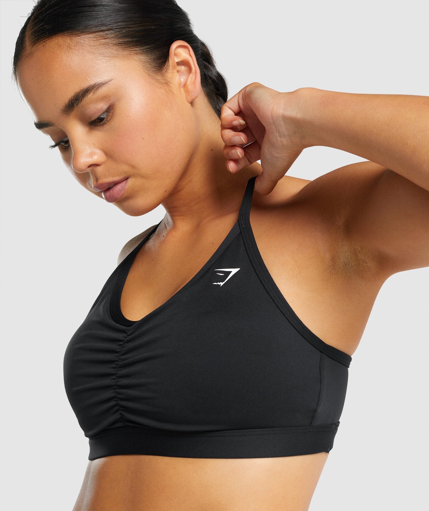 Sujetadores Deportivos Gymshark Ruched Mujer Negras | 9623518-LI