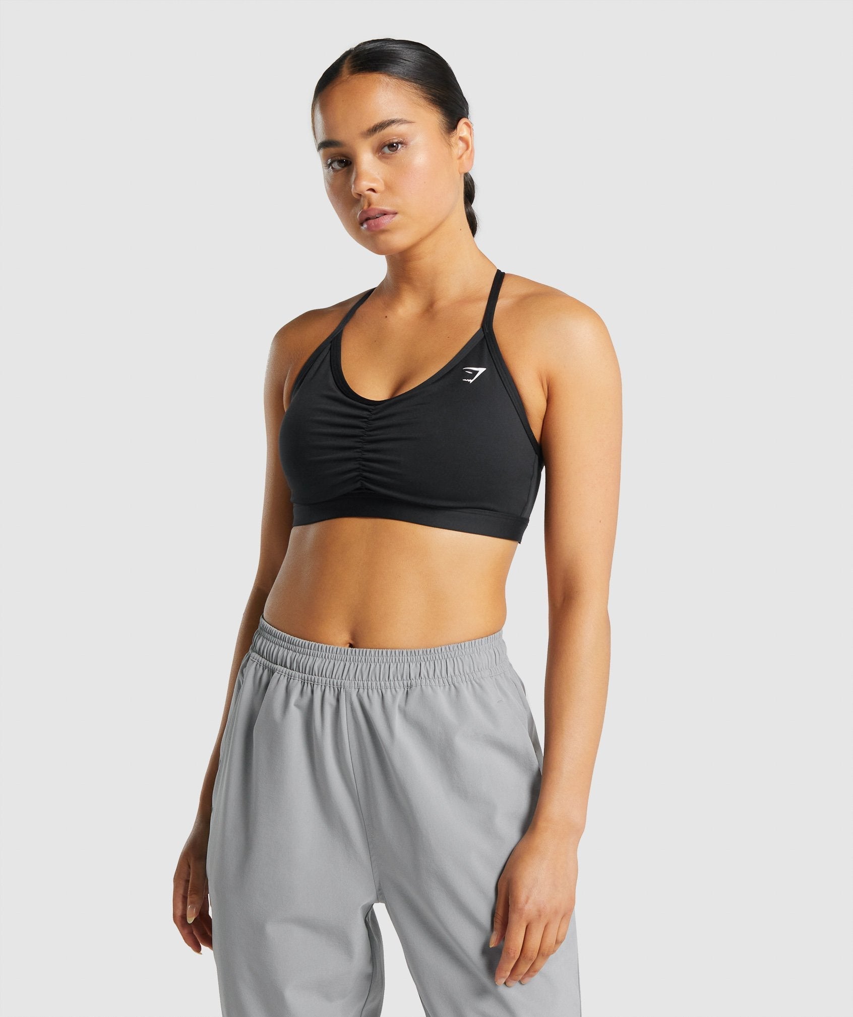 Sujetadores Deportivos Gymshark Ruched Mujer Negras | 9623518-LI