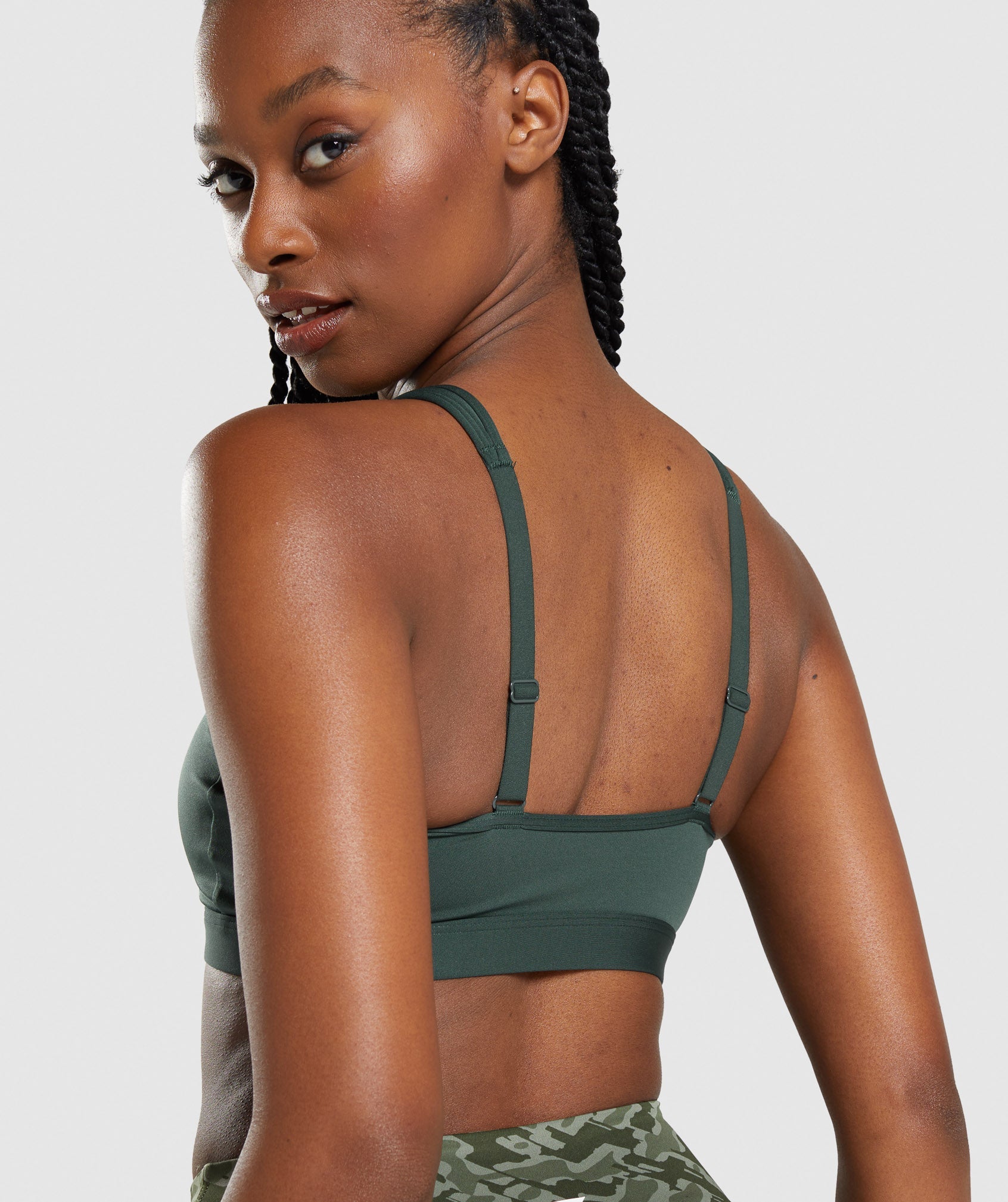 Sujetadores Deportivos Gymshark Scoop Neck Mujer Obsidian Verde | 2907453-JL