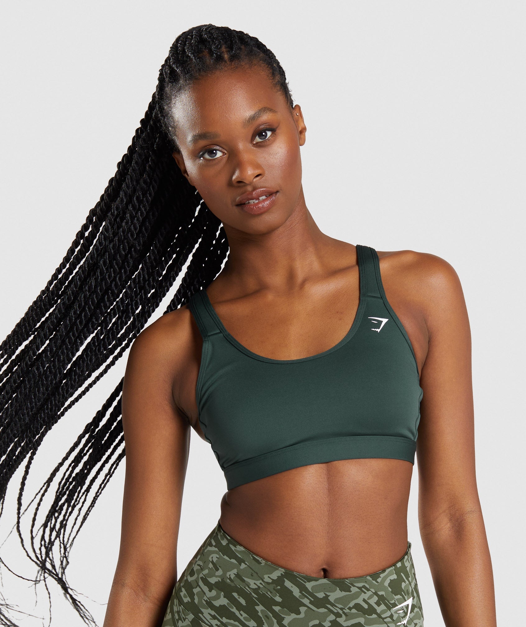 Sujetadores Deportivos Gymshark Scoop Neck Mujer Obsidian Verde | 2907453-JL