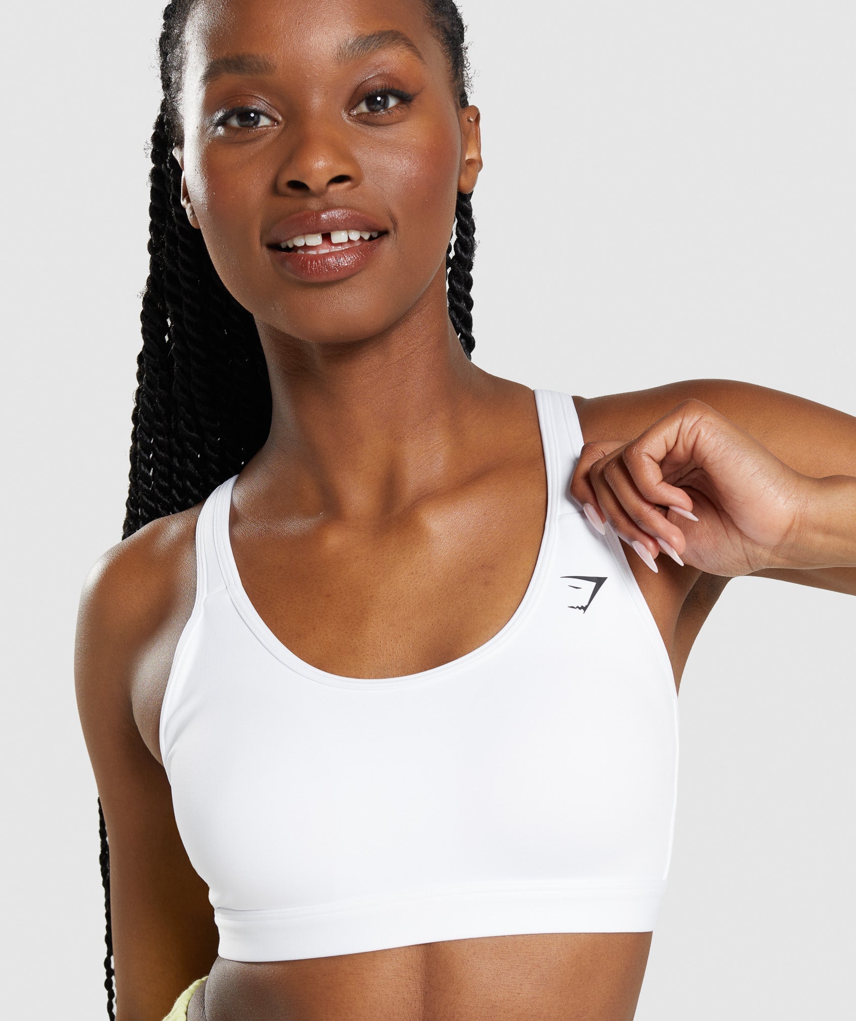 Sujetadores Deportivos Gymshark Scoop Neck Mujer Blancas | 4520763-ZW