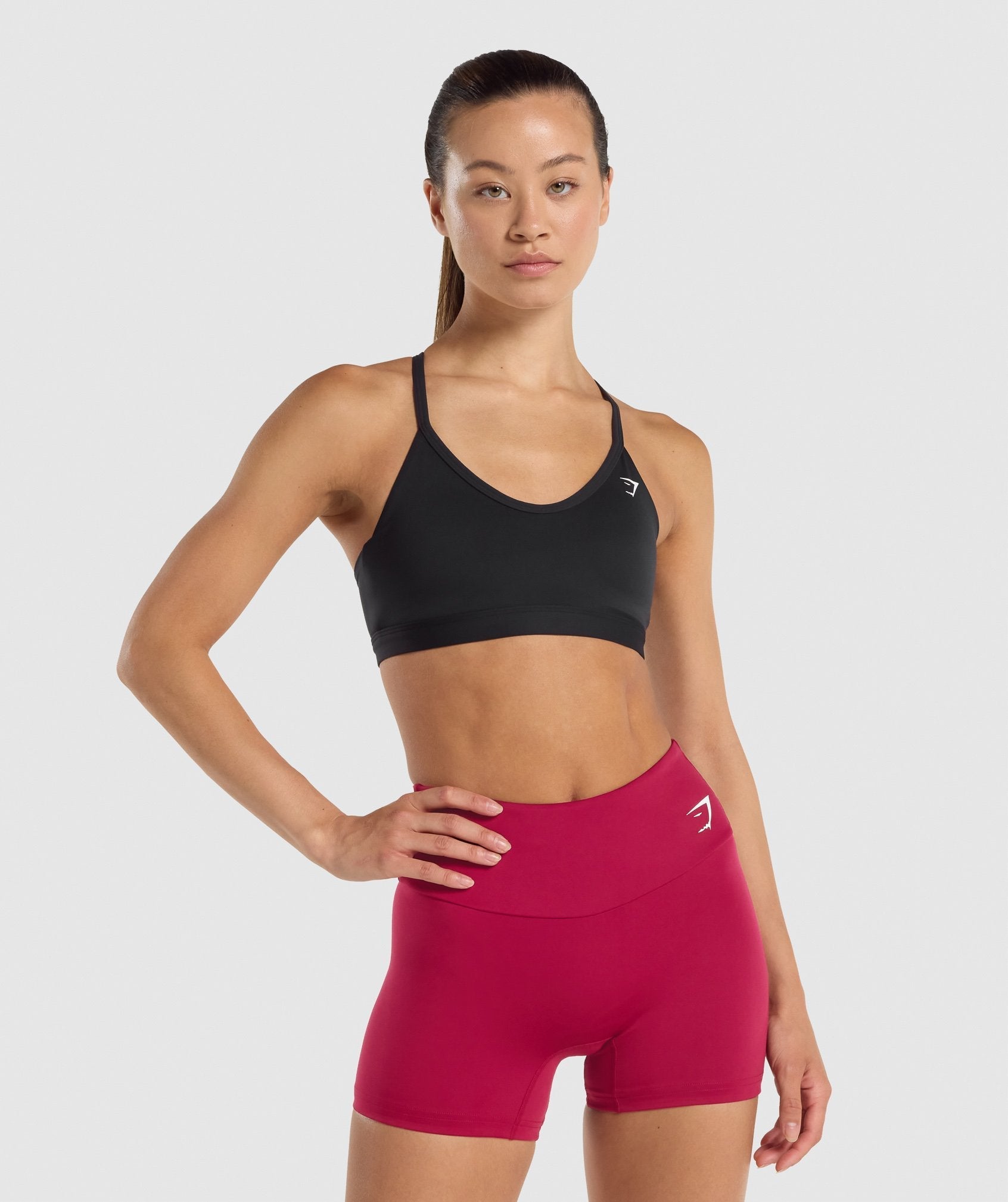 Sujetadores Deportivos Gymshark V Neck Mujer Negras | 4023685-NF