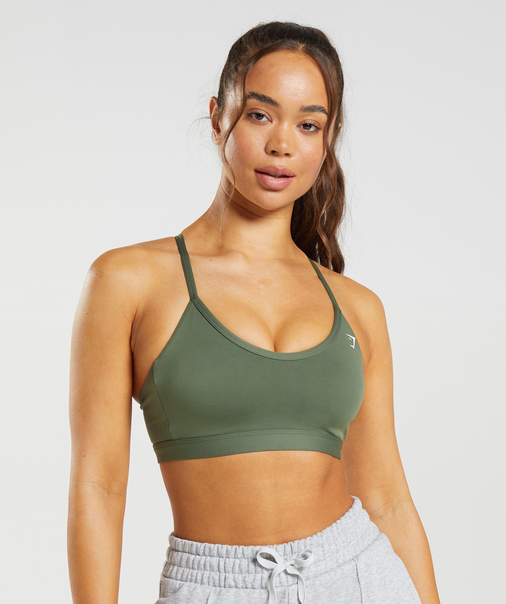 Sujetadores Deportivos Gymshark V Neck Mujer Verde Oliva | 5896314-NX