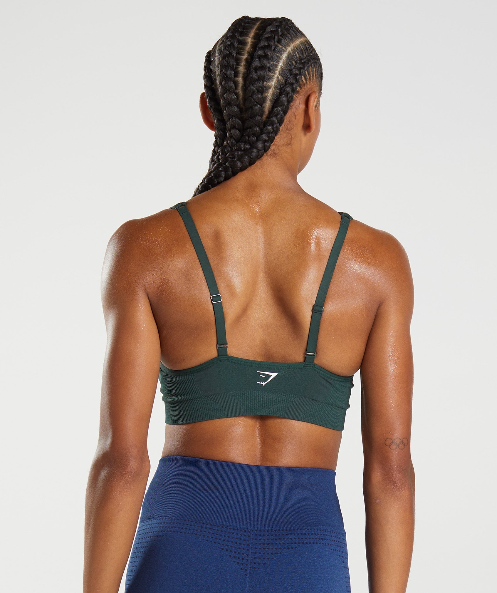 Sujetadores Deportivos Gymshark Vital Seamless 2.0 V Neck Mujer Verde | 3758419-IU