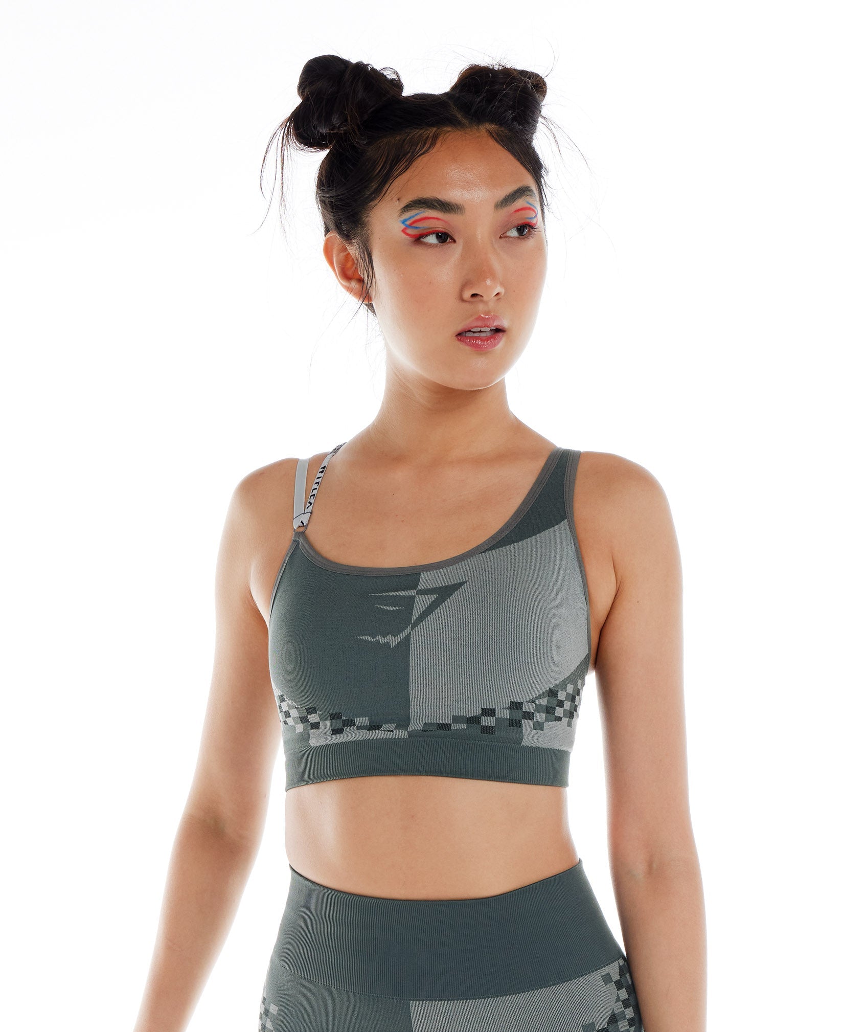 Sujetadores Deportivos Gymshark Wtflex Cyborg Seamless Mujer Gris Claro | 5064829-XU