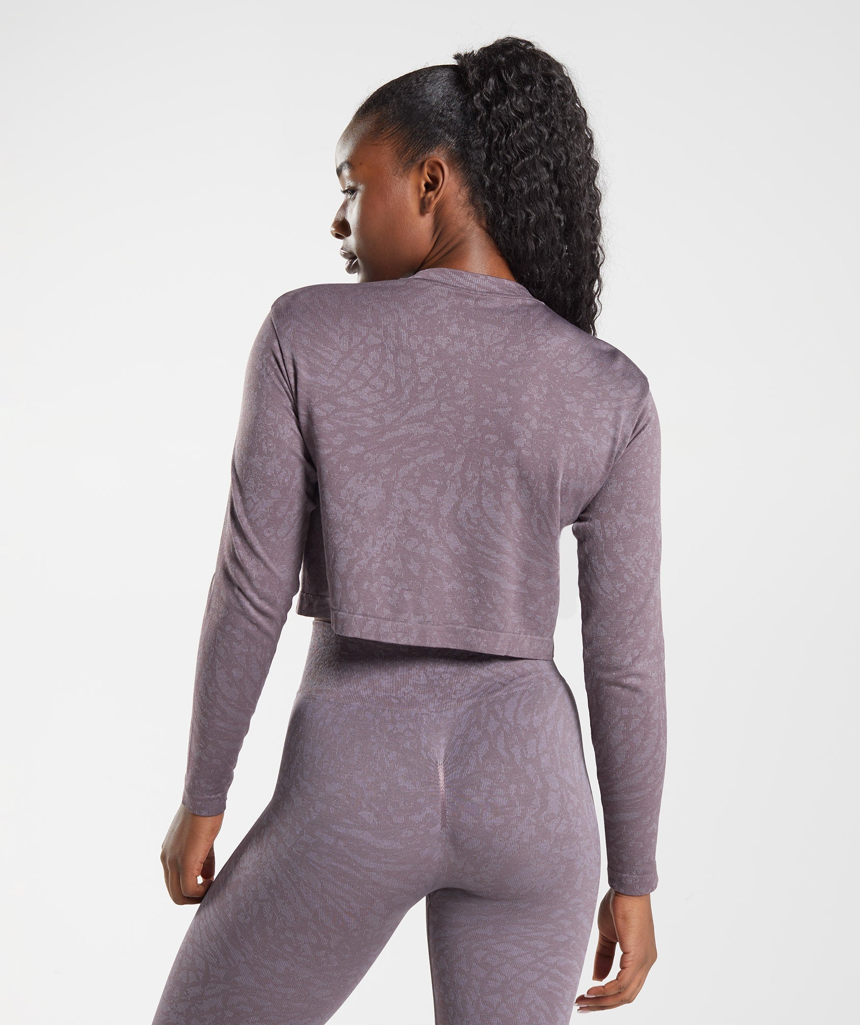 Tops Gymshark Adapt Animal Seamless Long Sleeve Mujer Moradas | 0563248-HY