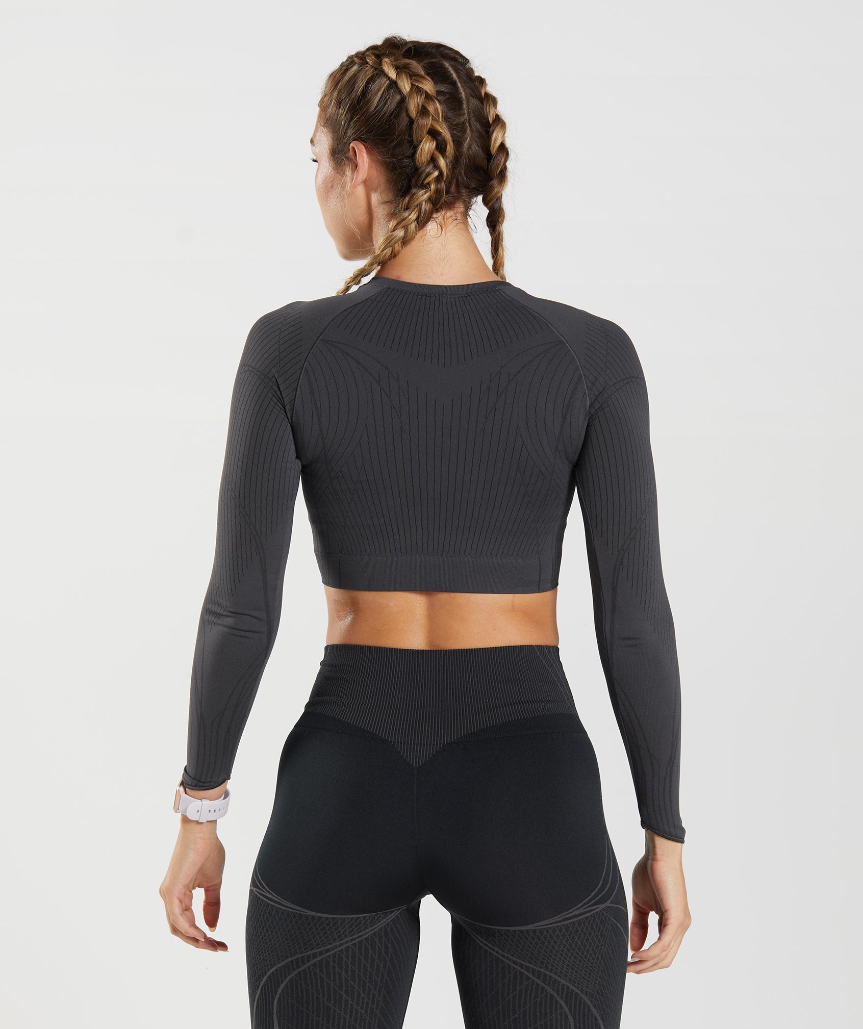 Tops Gymshark Apex Seamless Crop Mujer Negras | 0741685-SJ