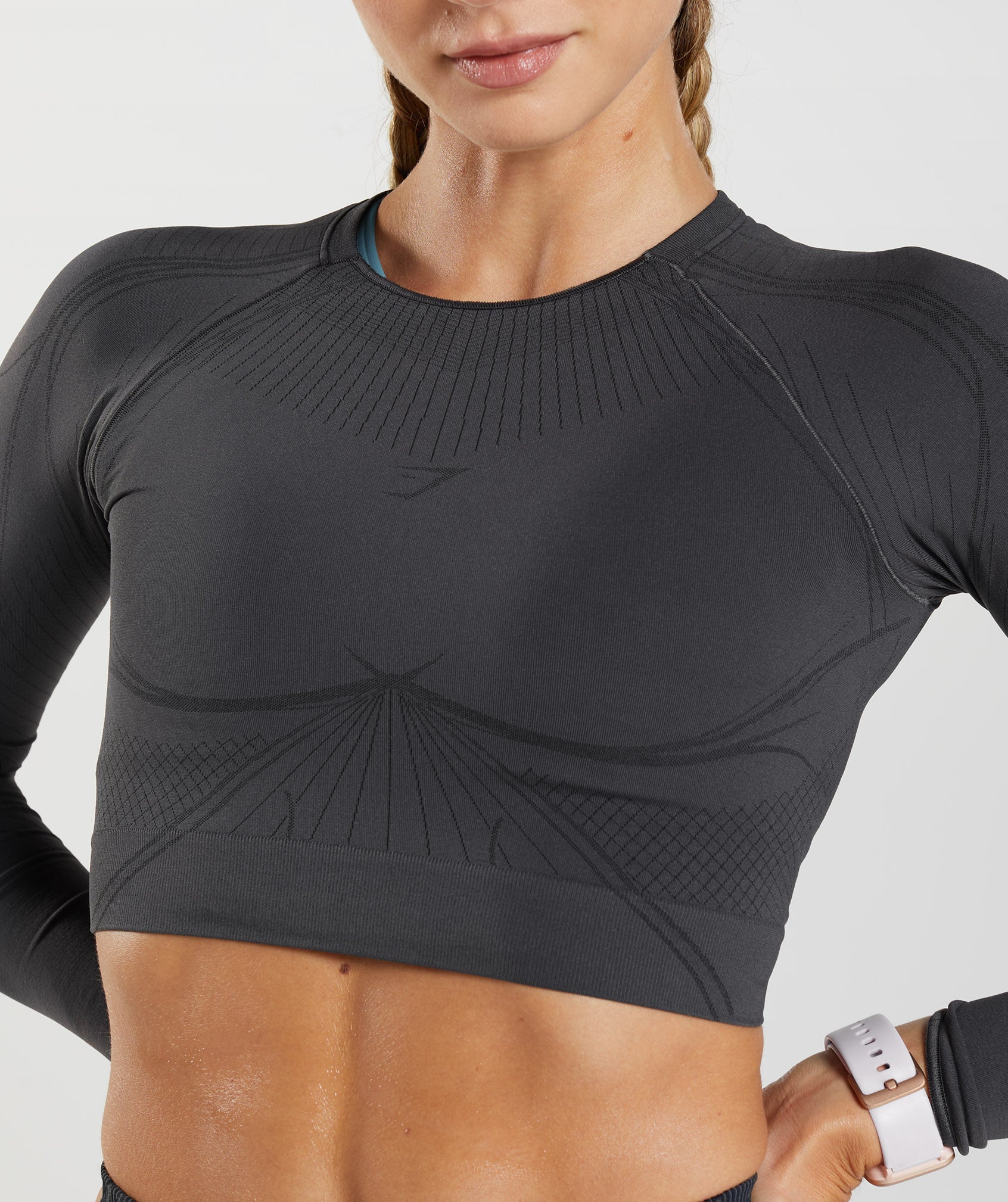 Tops Gymshark Apex Seamless Crop Mujer Negras | 0741685-SJ