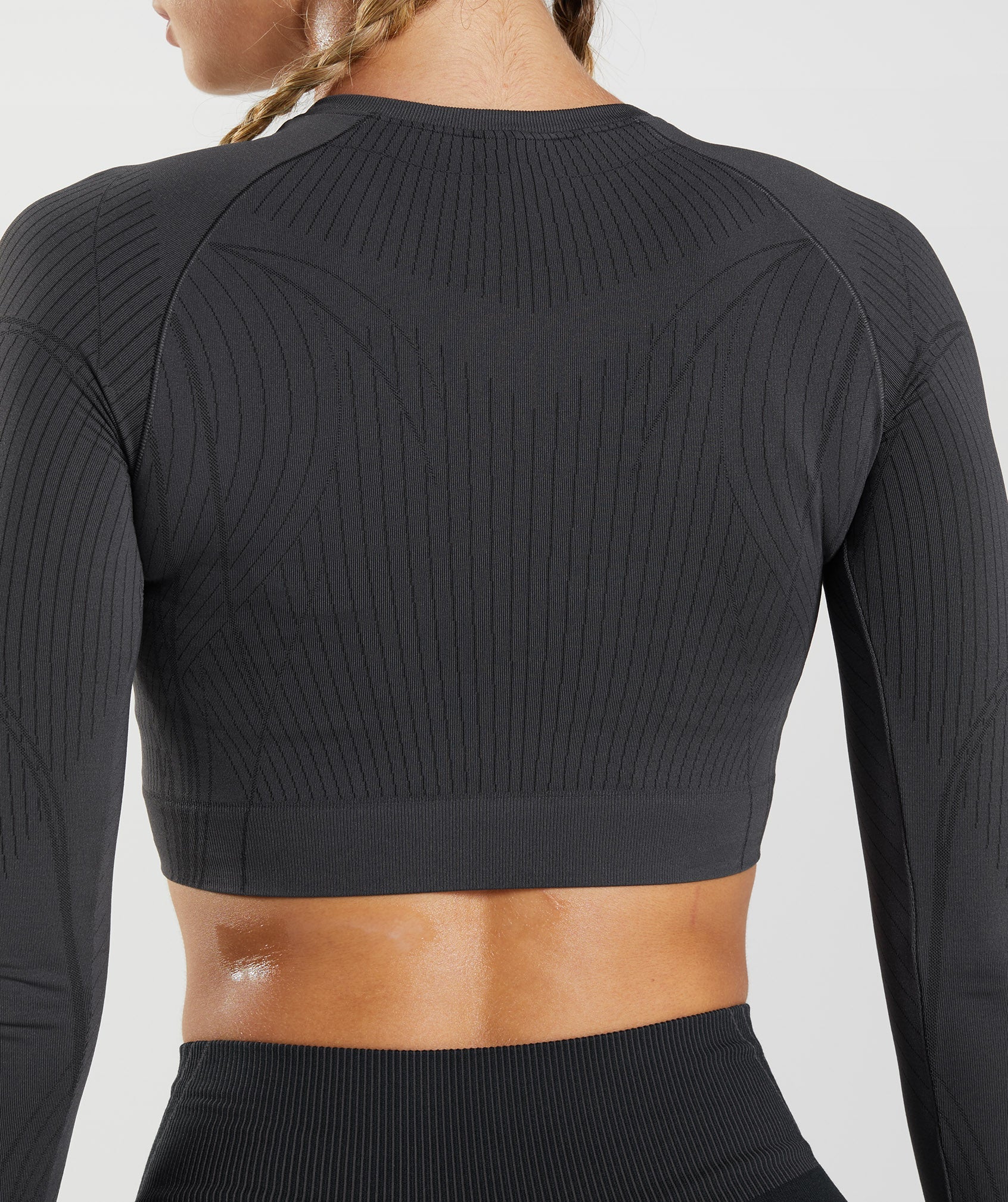 Tops Gymshark Apex Seamless Crop Mujer Negras | 0741685-SJ