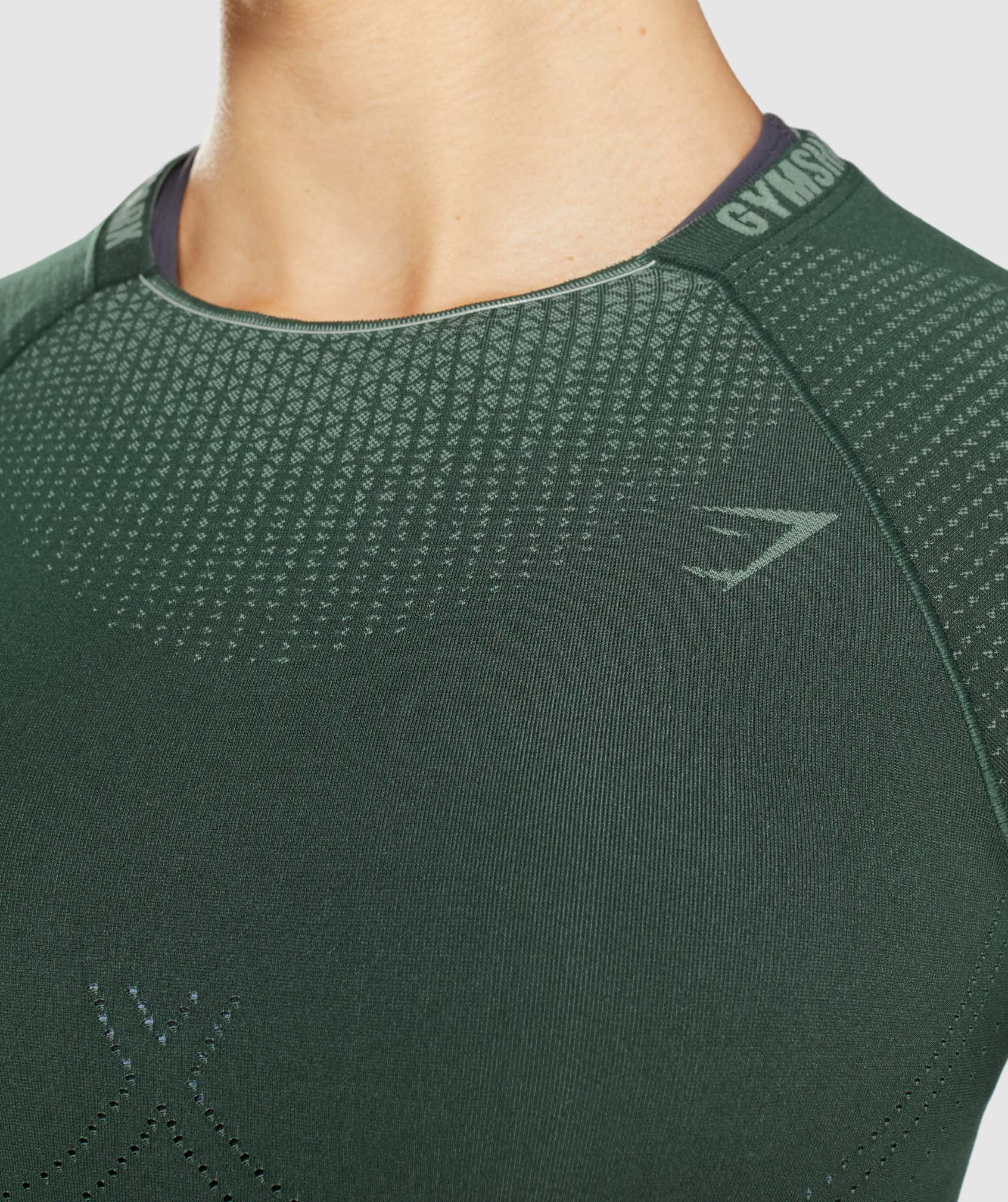 Tops Gymshark Apex Seamless Crop Mujer Verde | 9367105-QV